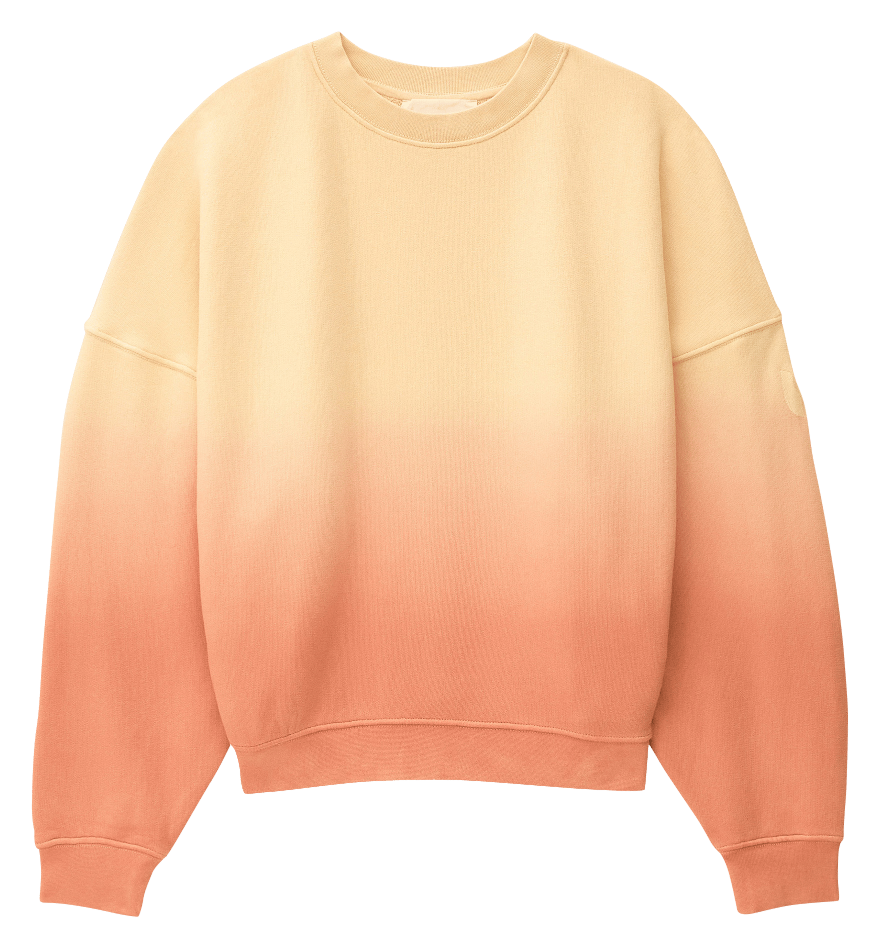 Sweat oversize col rond en coton mélangé mahida BA&SH Jaune