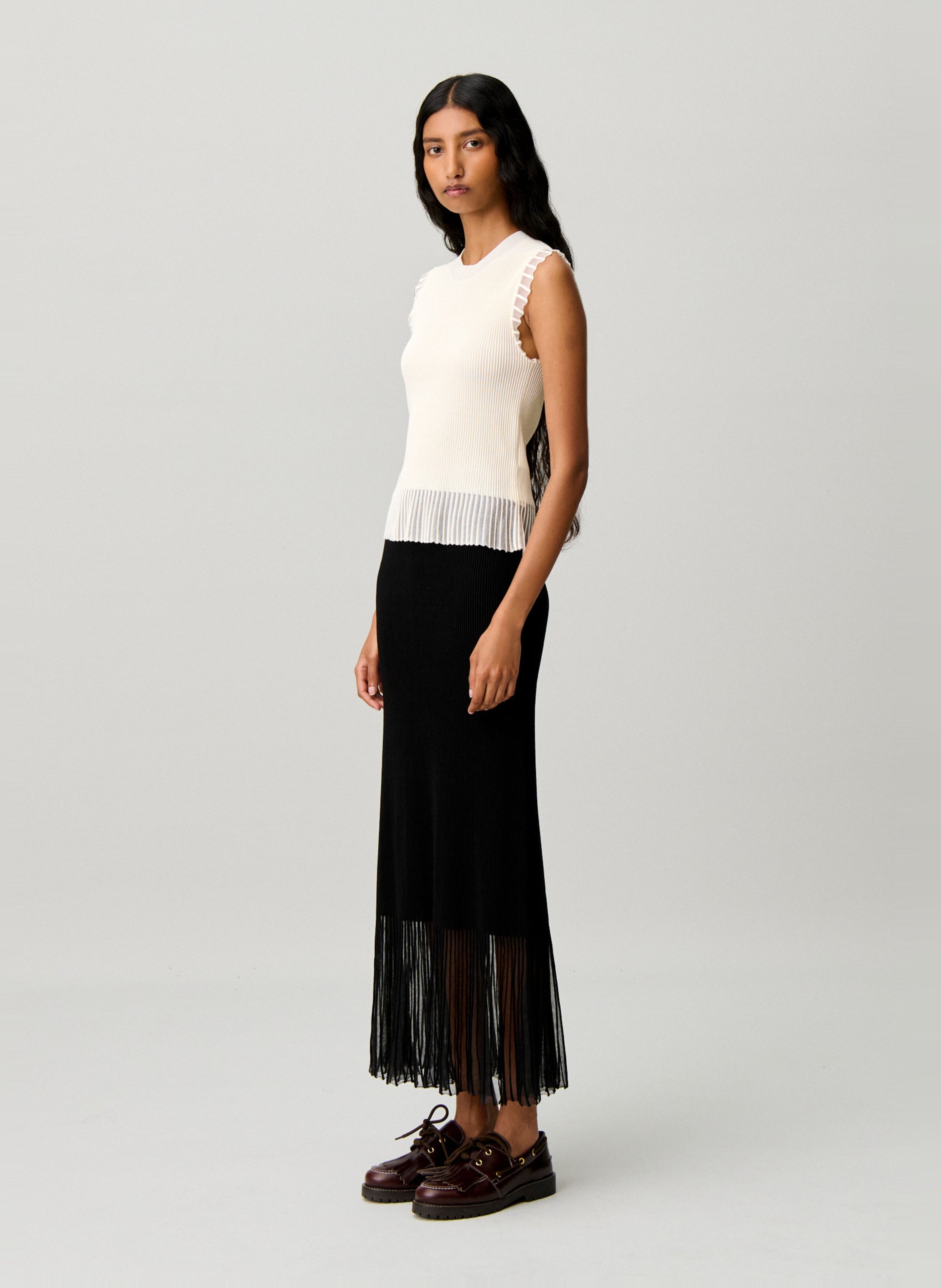 Top en maille moulant CLAUDIE PIERLOT Beige