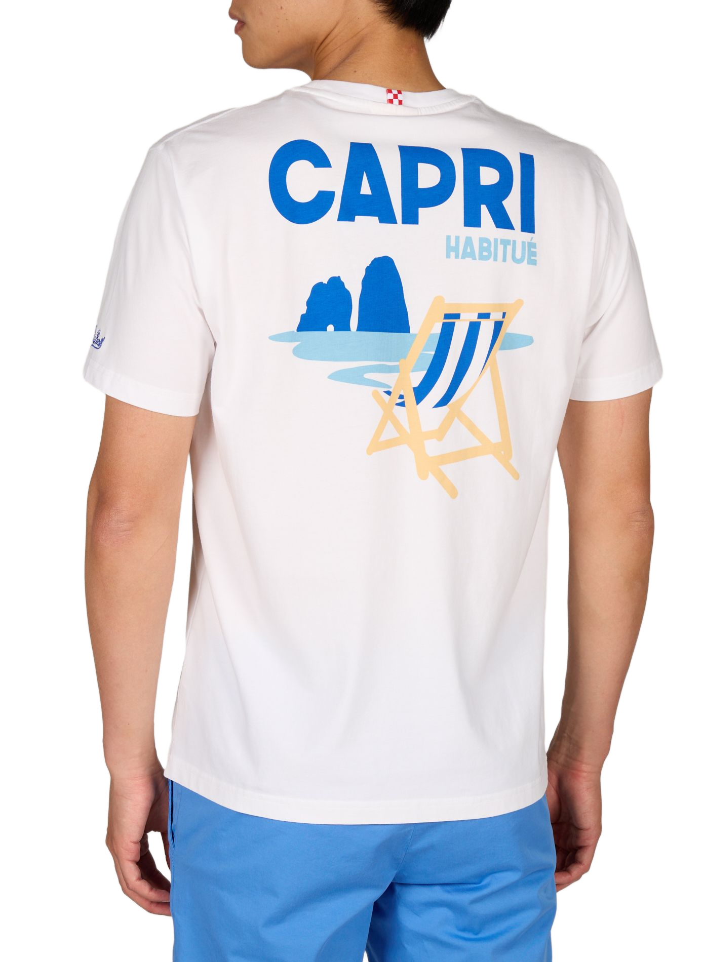 Tee-shirt droit imprimé en coton | Blanc MC2 SAINT BARTH Homme