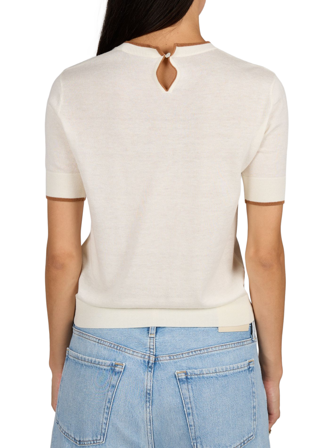 Round neck silk and wool sweater MAX MARA STUDIO White