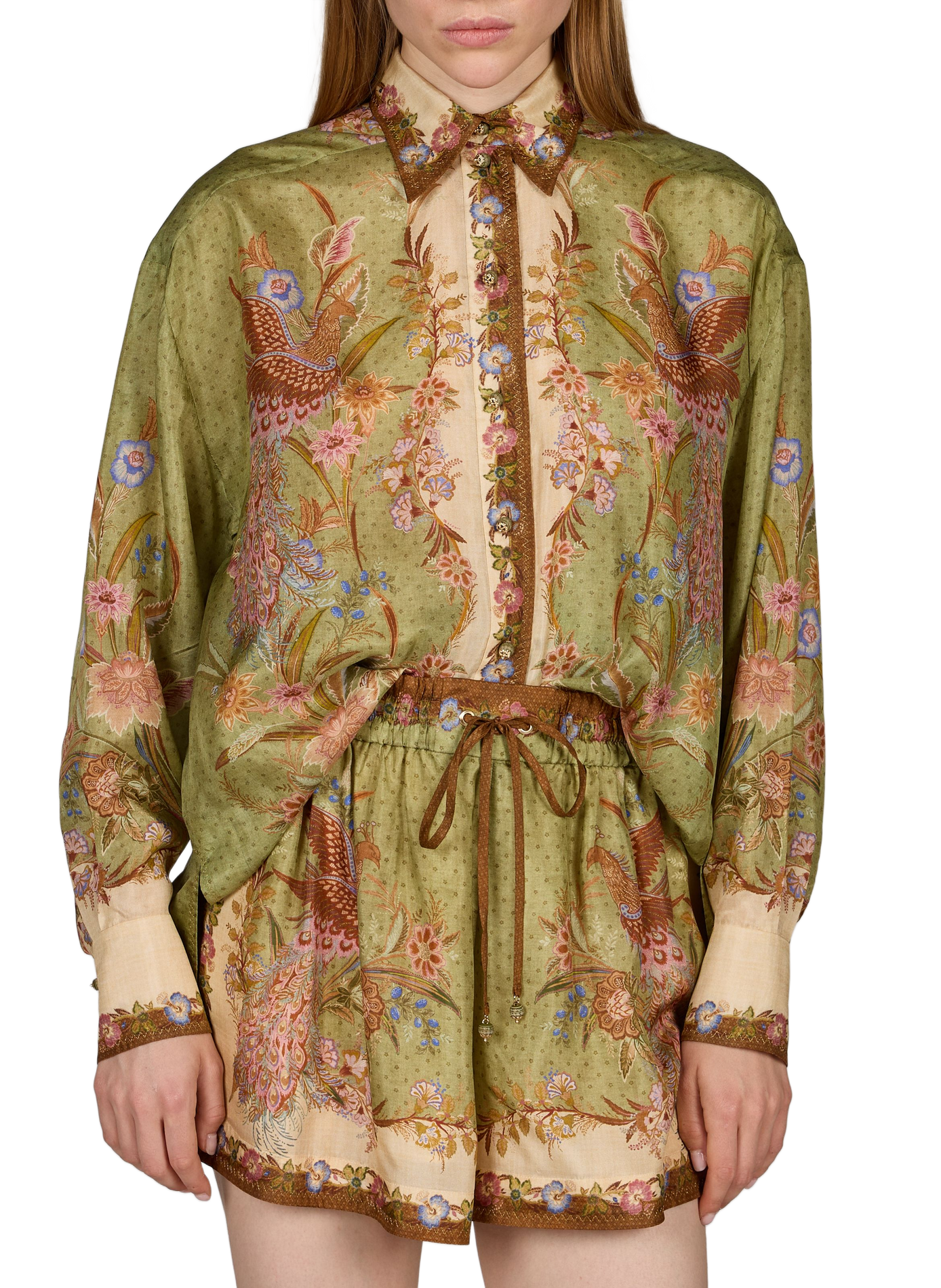 Weite Seidenbluse Indra ZIMMERMANN Khaki