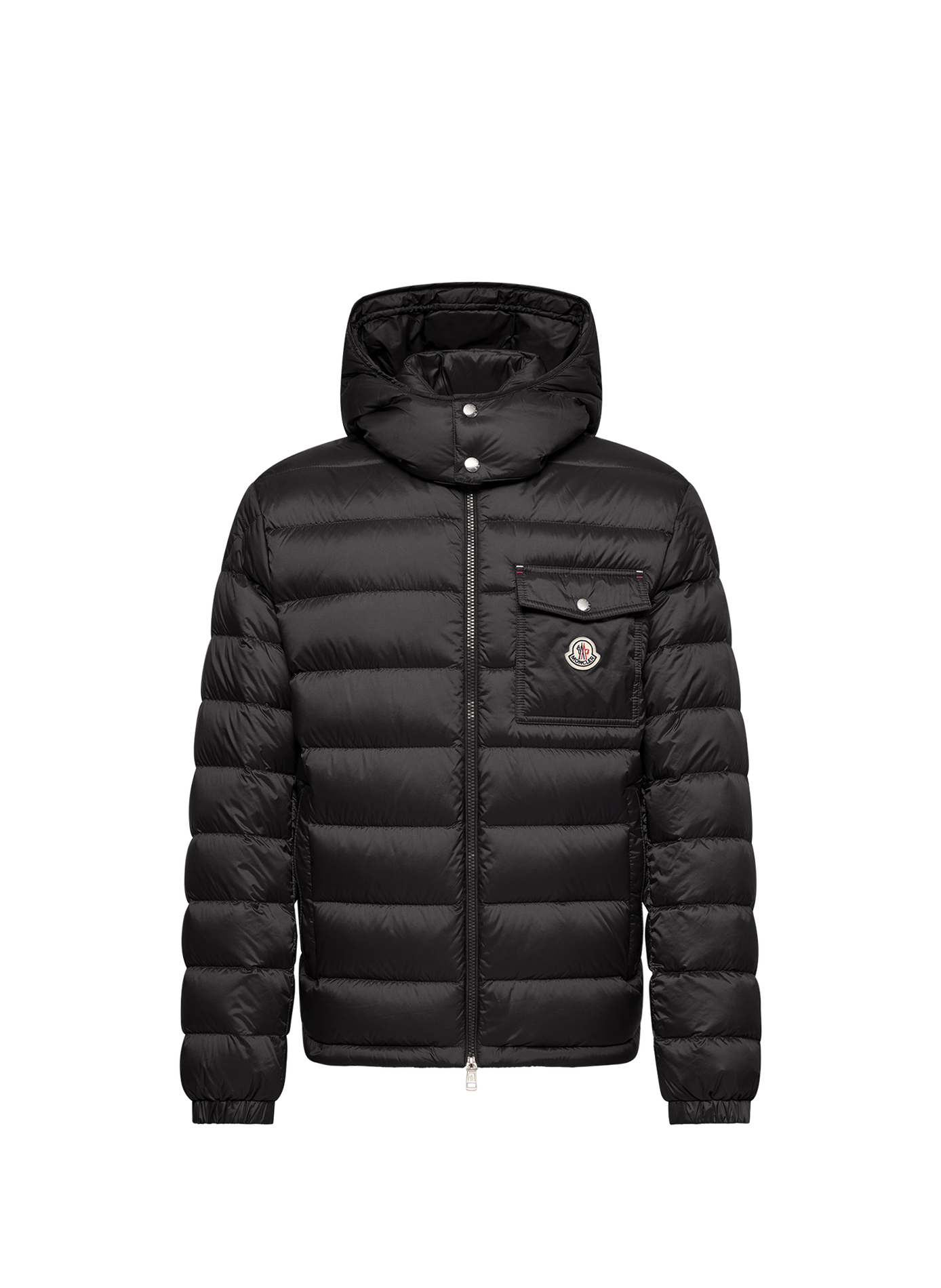 Piumino trapuntato con cappuccio removibile MONCLER Nero