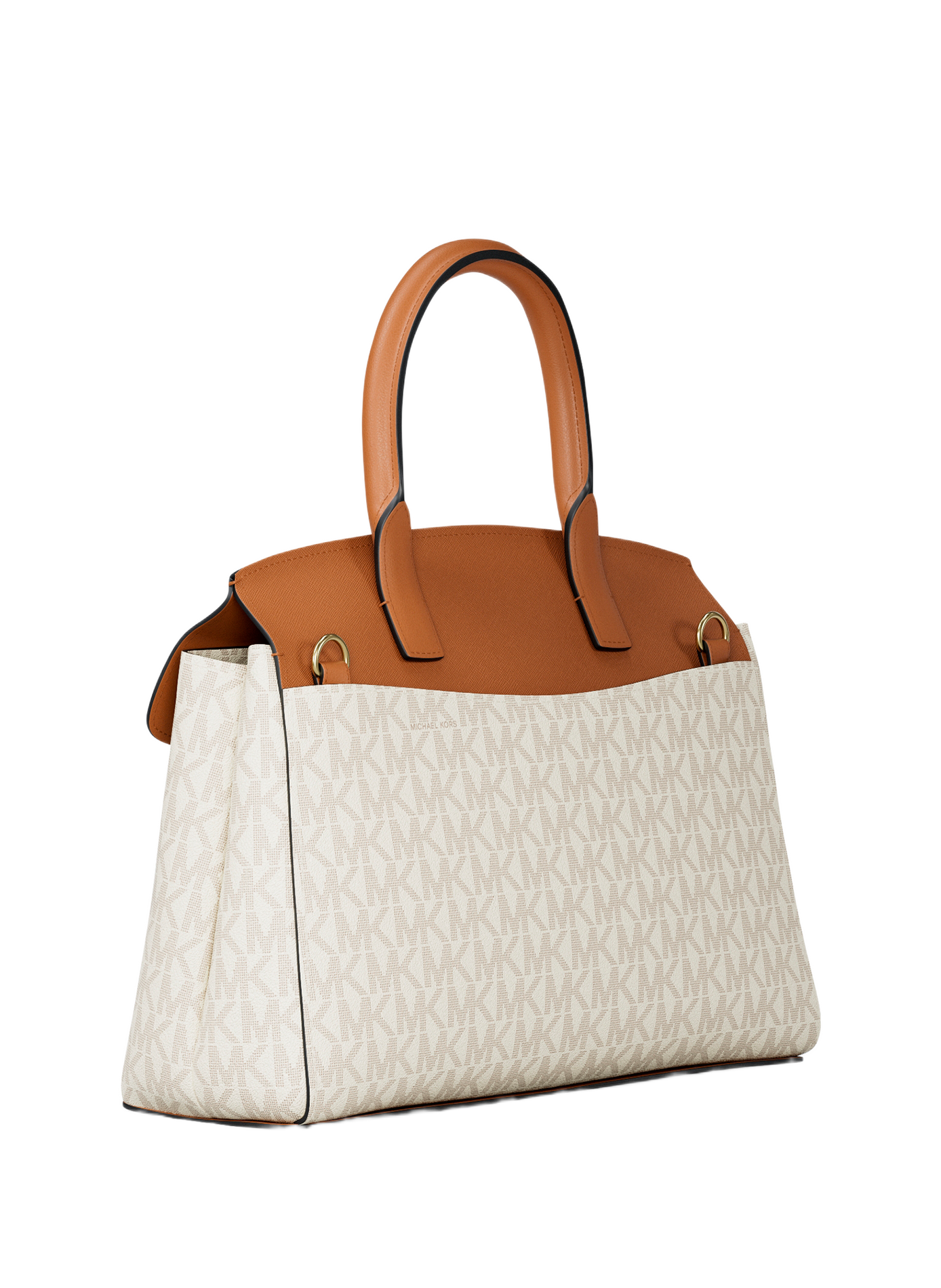 Sac à man Landry texturé à imprimé logo MICHAEL KORS Beige