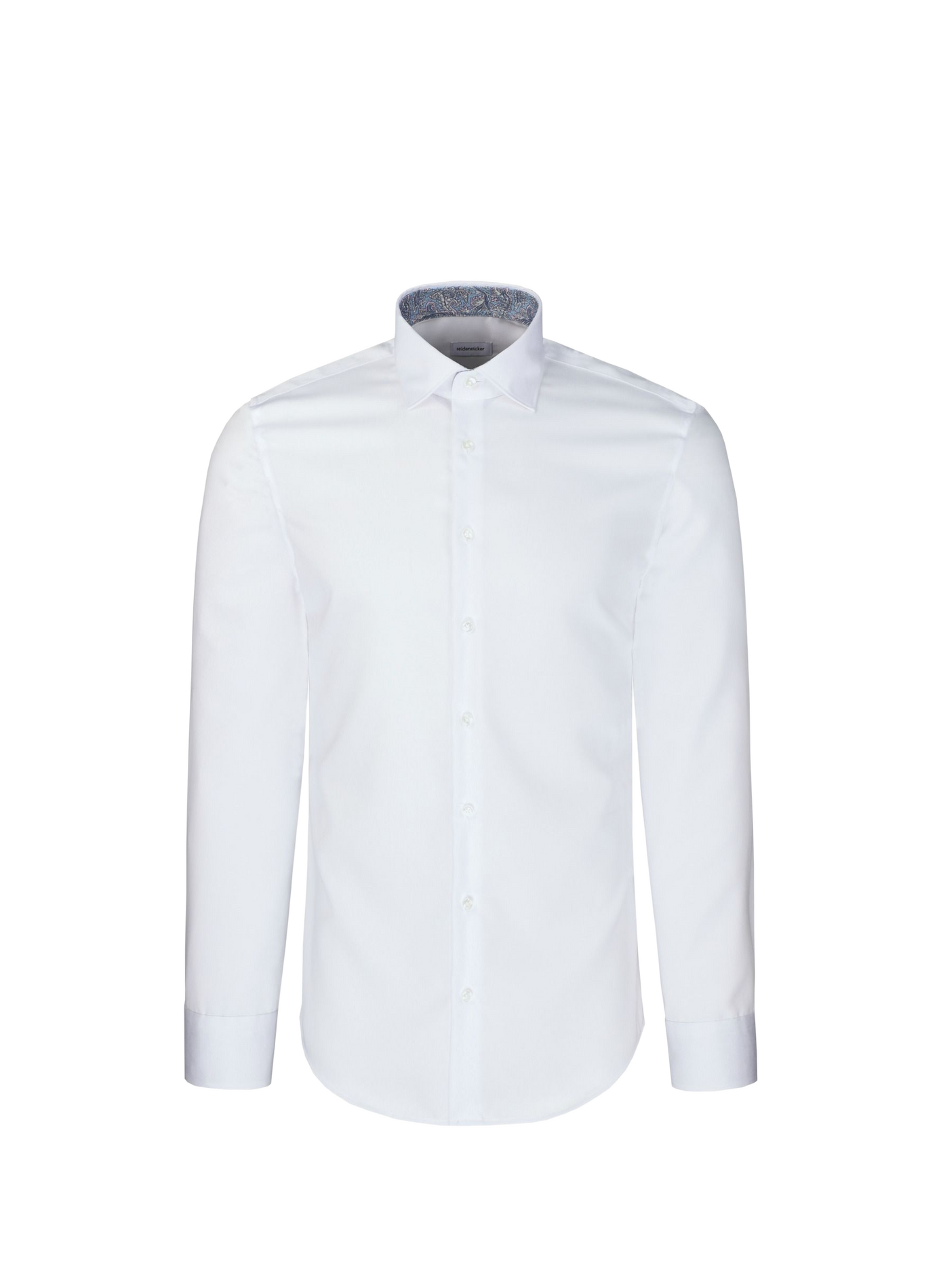 Straight classic collar shirt in cotton SEIDENSTICKER White