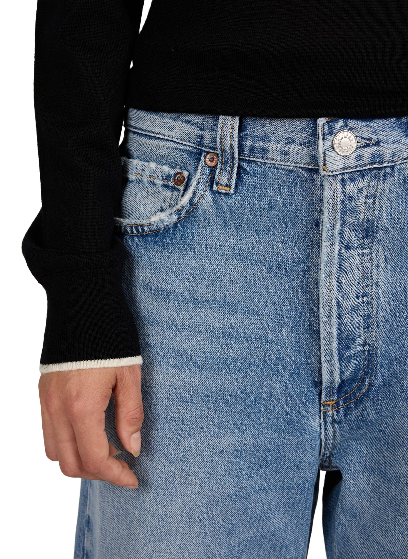 Wijde jeans in katoen met Arc AGOLDE Blauw