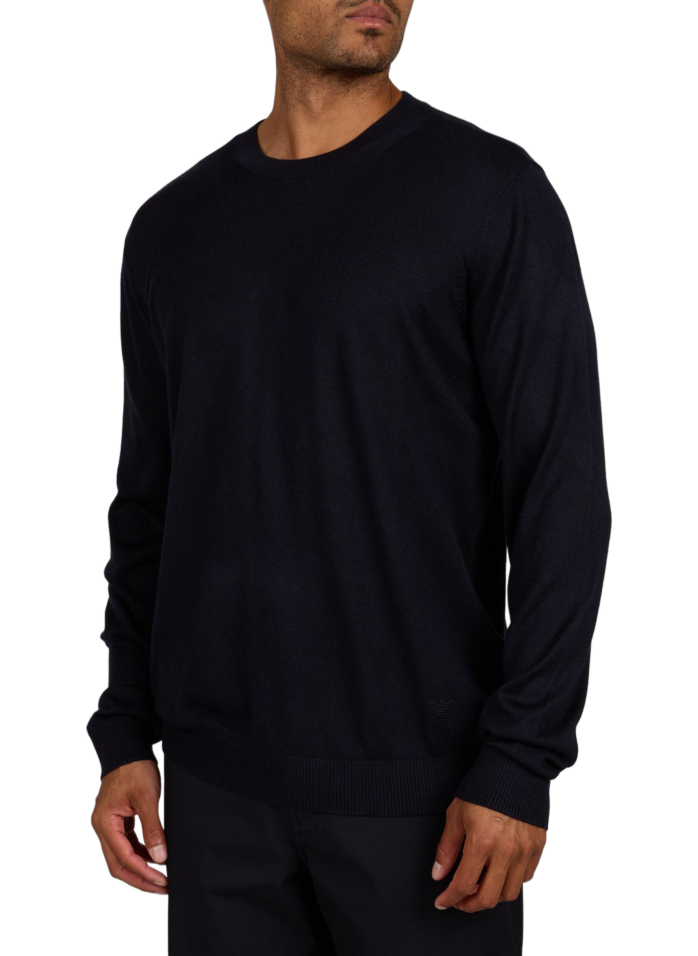 Straight silk and cashmere sweater EMPORIO ARMANI Blue