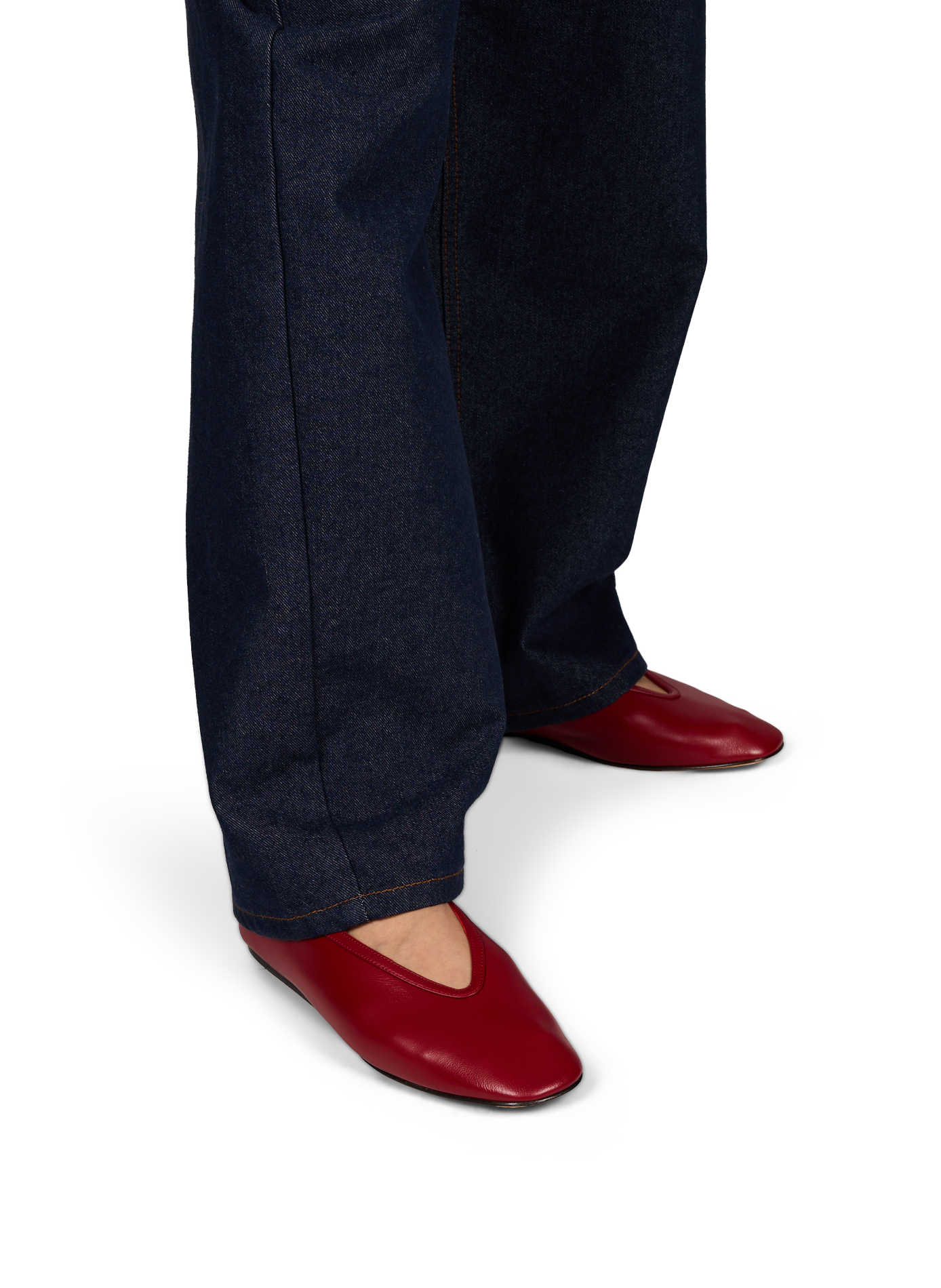 Sheepskin Luna Ballerina Flats | Red LE MONDE BÉRYL Women