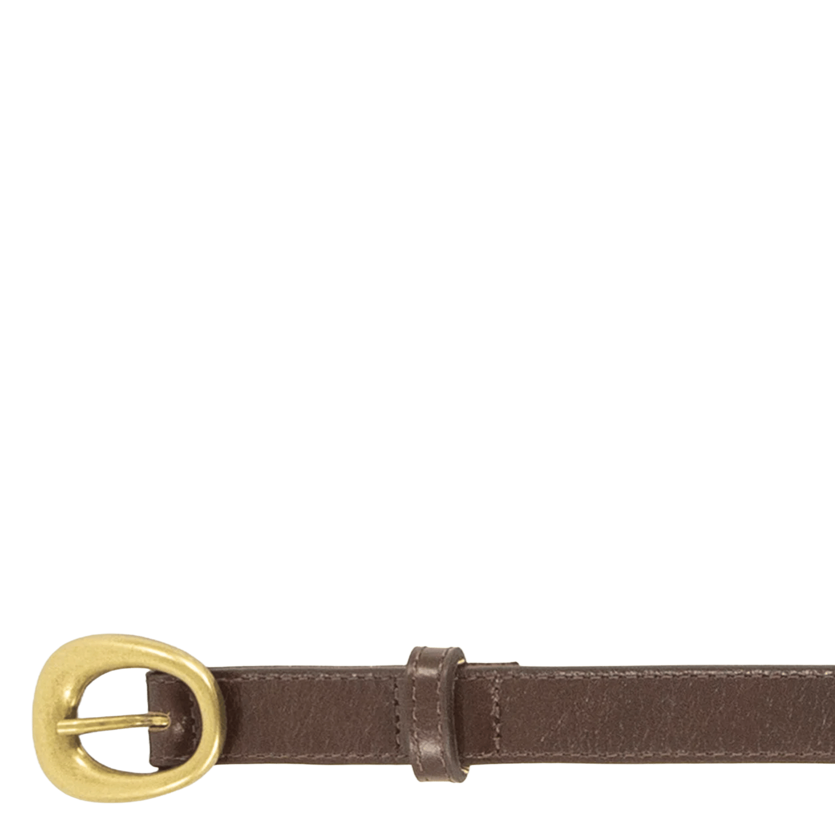 Ceinture fine en cuir mini luan SESSUN Marron