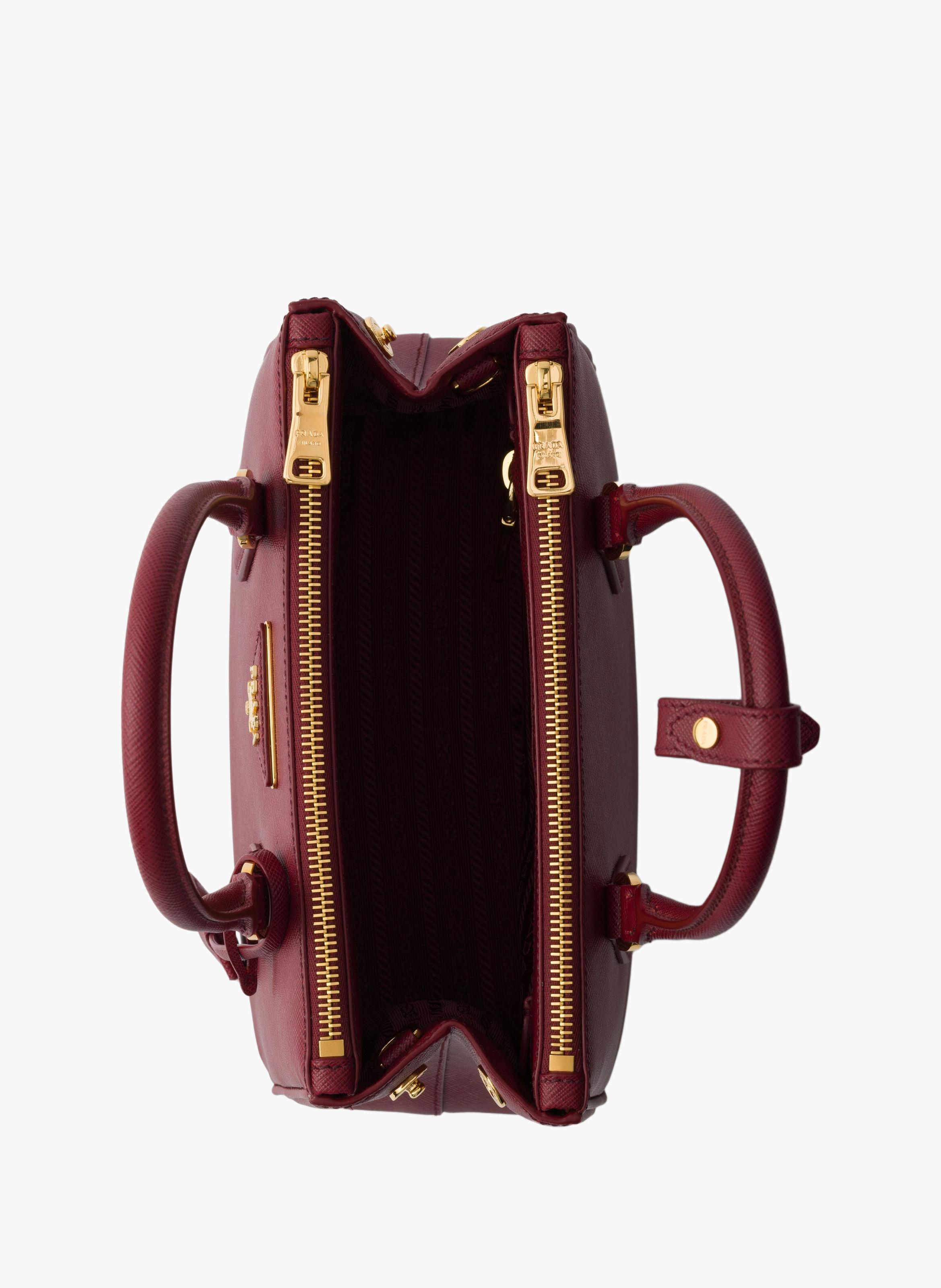 Petit sac prada galleria en cuir saffiano PRADA Rouge