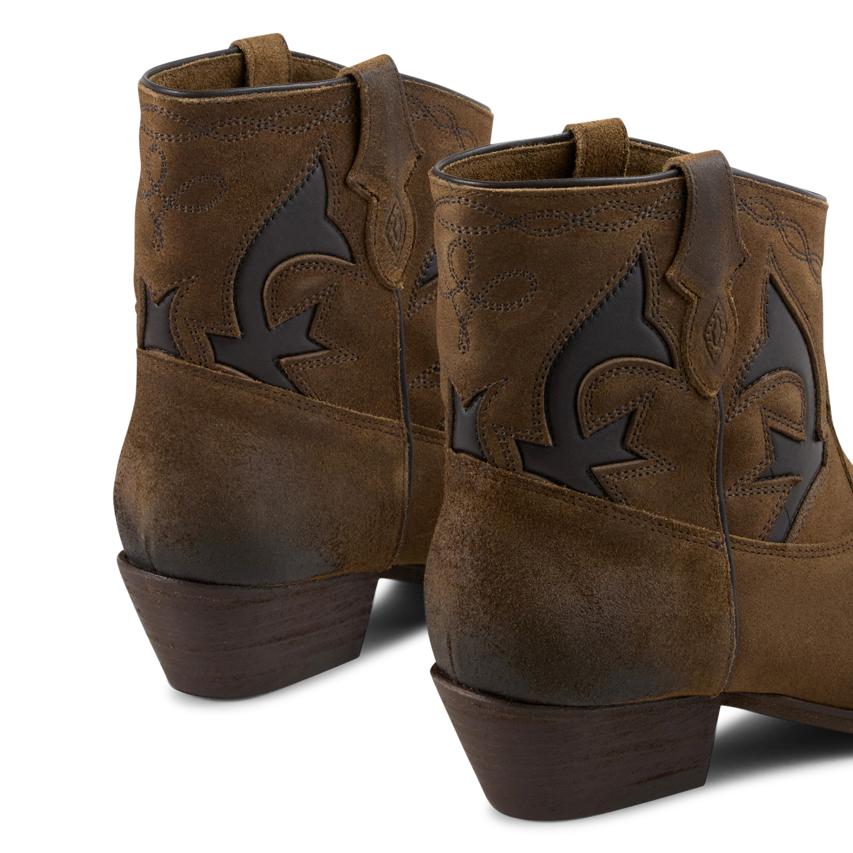 Bottines santiag en cuir curtis BA&SH Beige