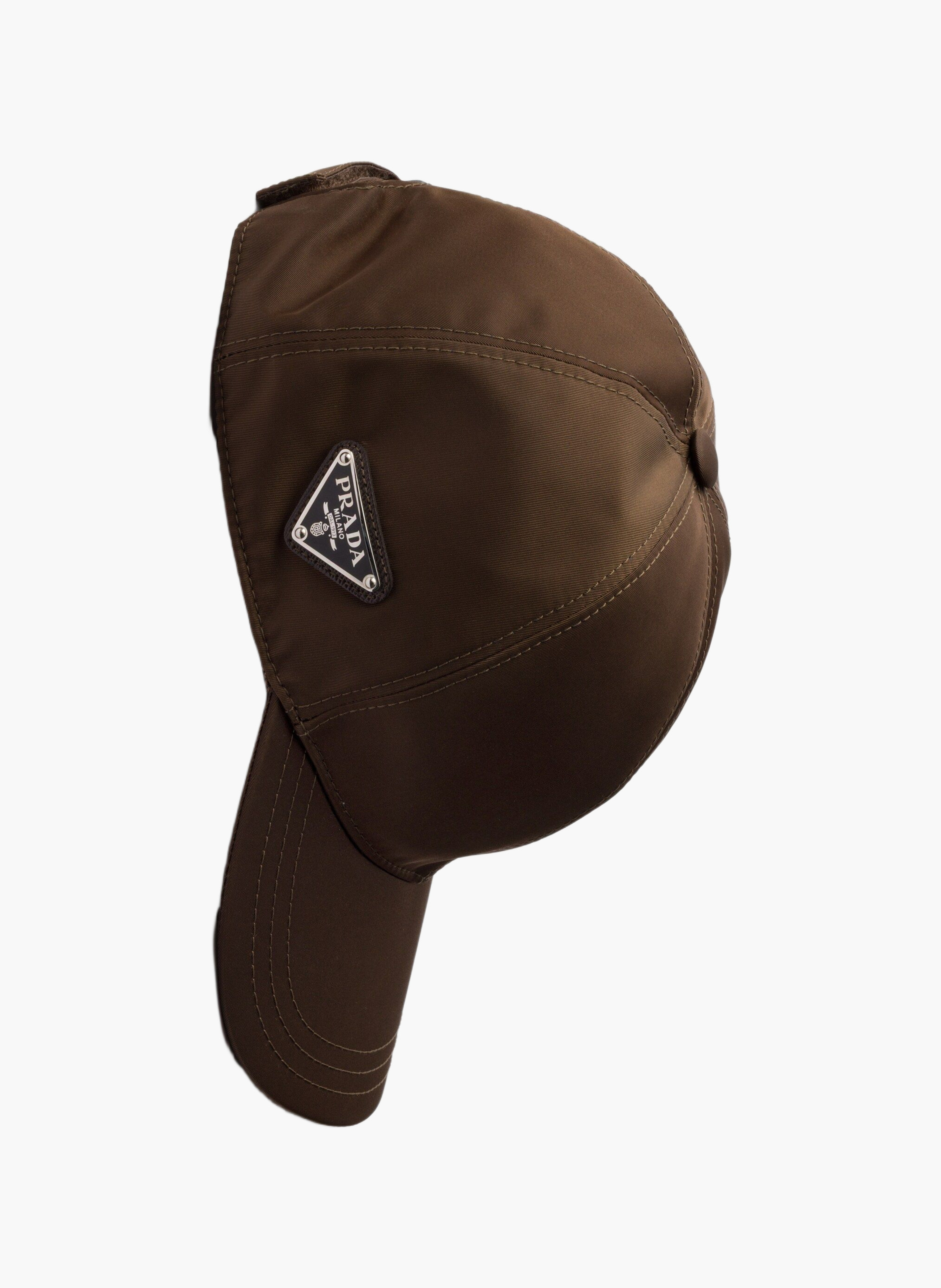 Casquette de baseball en re-nylon PRADA Marron