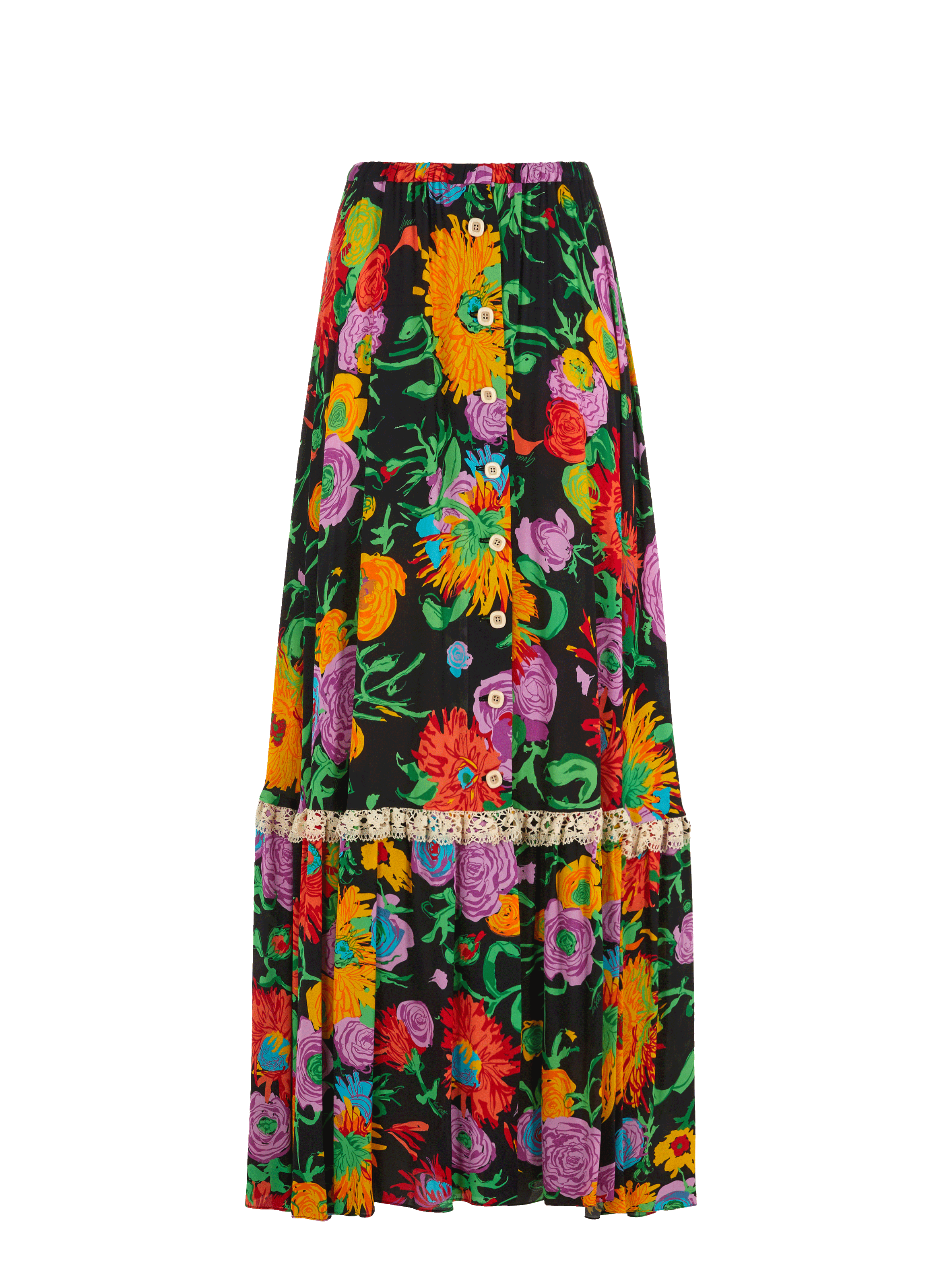 GUCCI Floral print skirt Multicolour