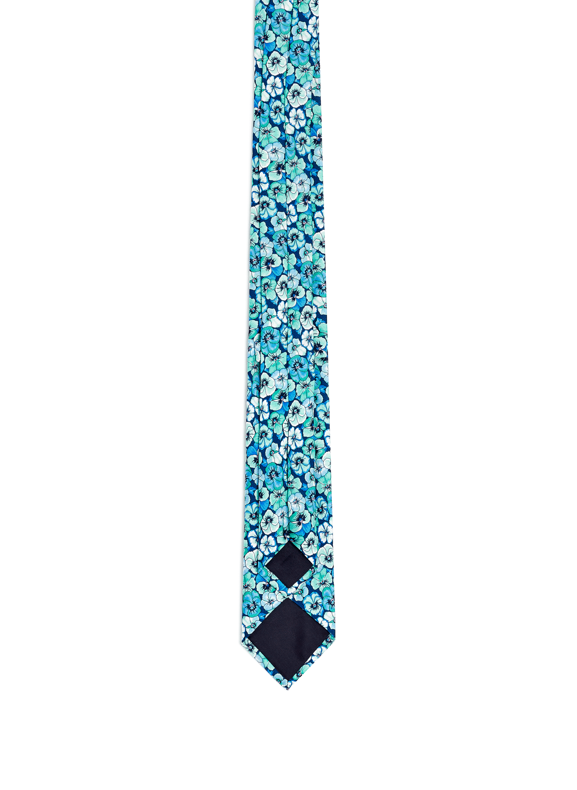 Floral-print silk tie Multicolour