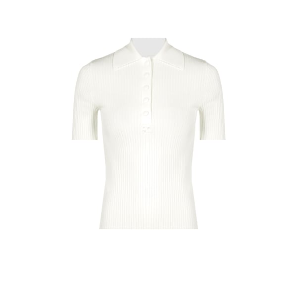 Polo en maille côtelé