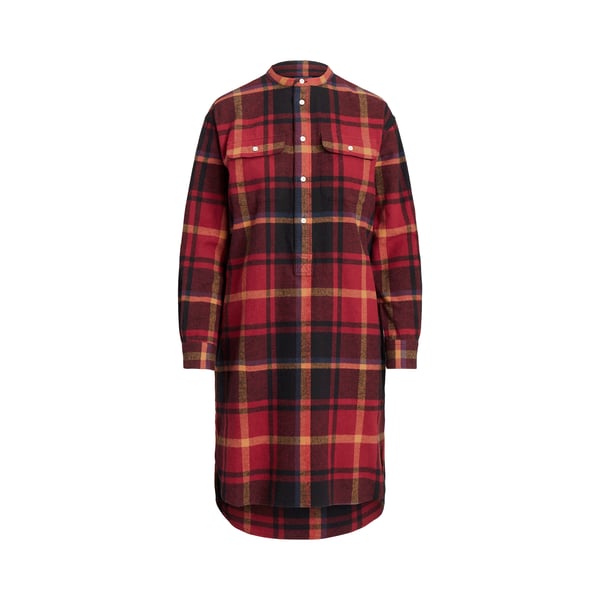 Robe longue à carreaux