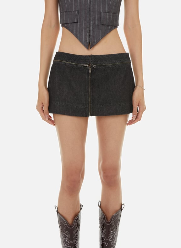 Denim mini skirt Blue by MIAOU MIAOU Denim mini skirt Blue