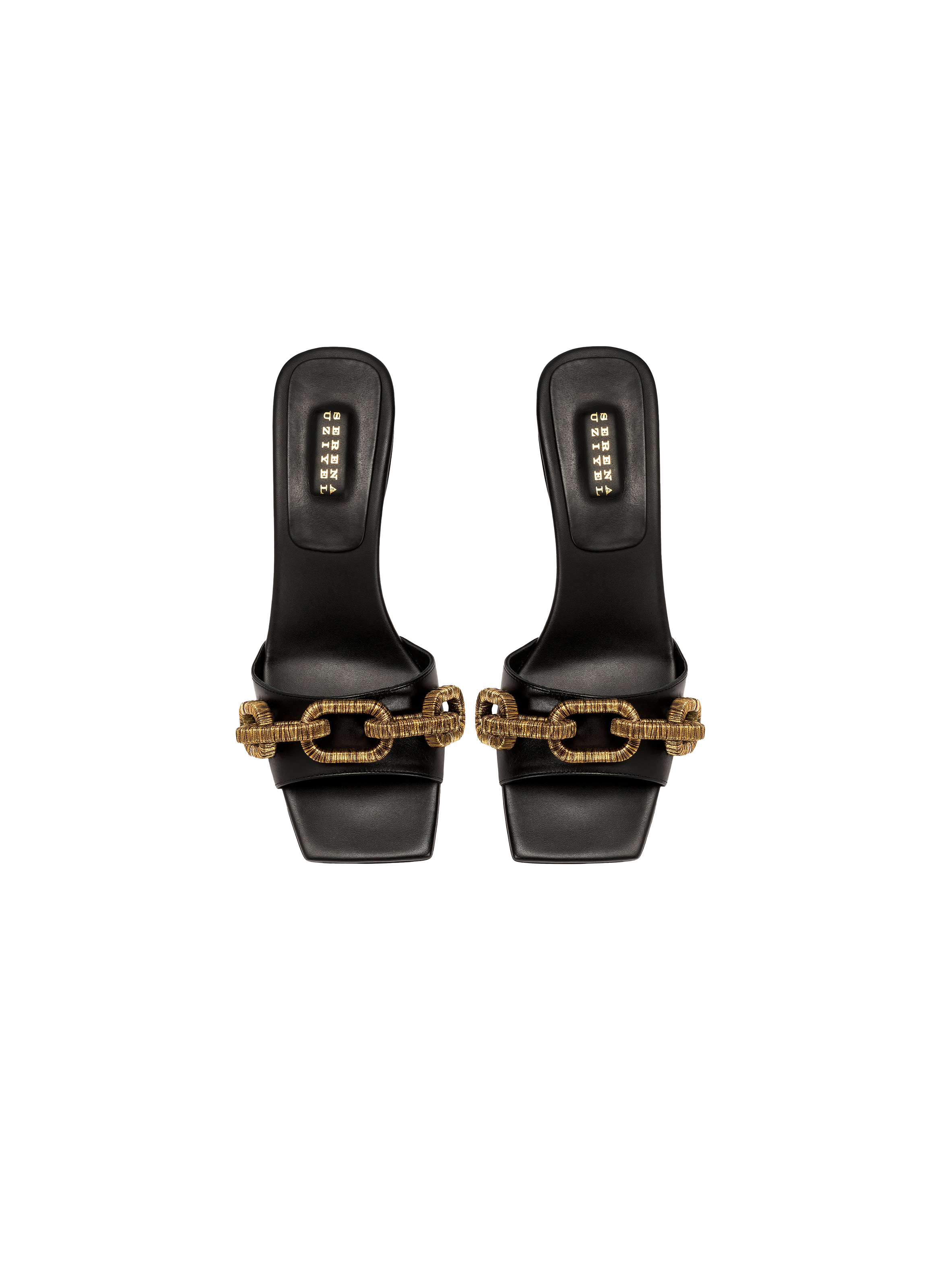 Sandales à talon moyen catena noir SERENA UZIYEL Noir