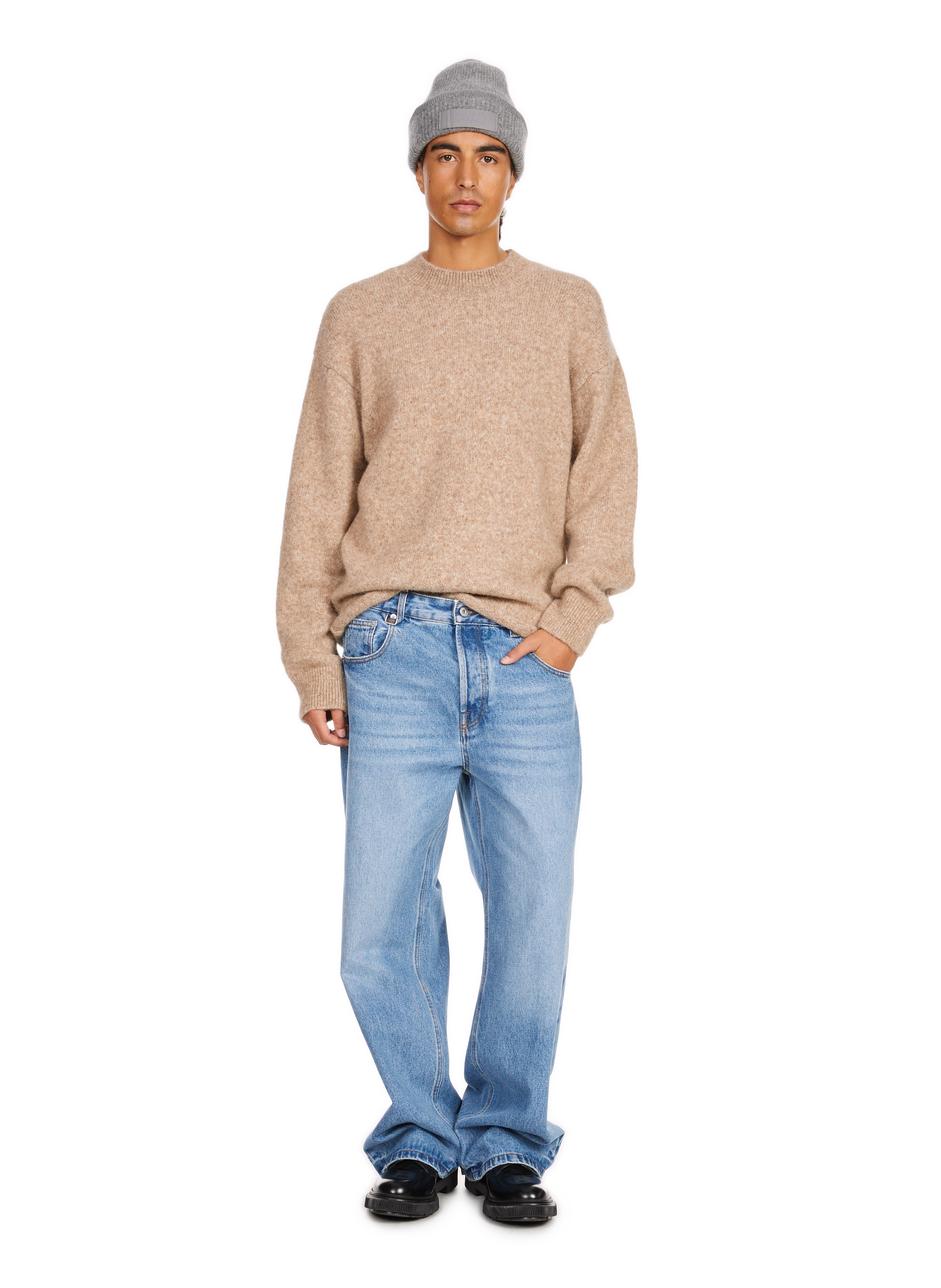 Pull en laine  Beige