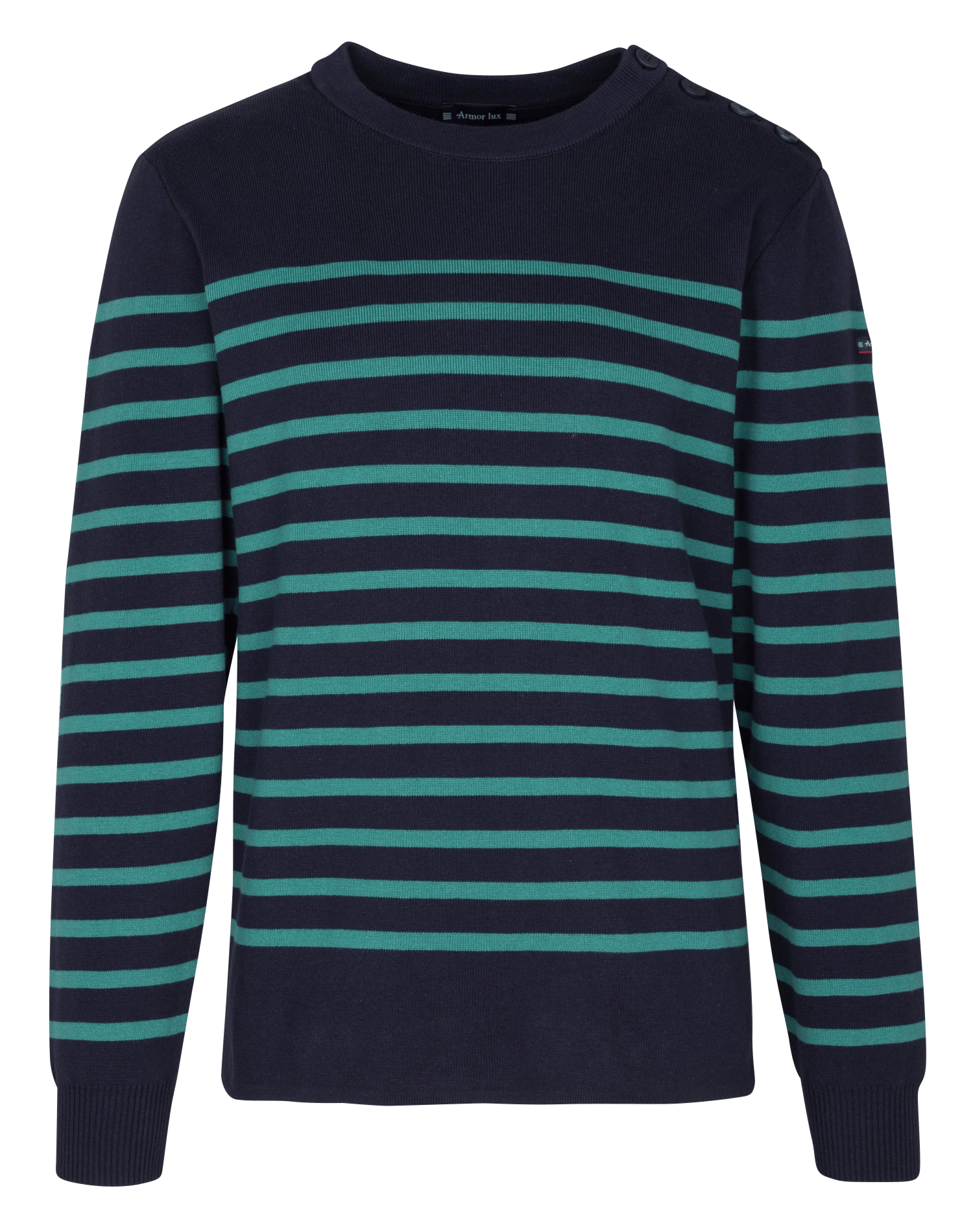 Marinière col rond slim-fit en maille de coton ARMOR-LUX Multicolore