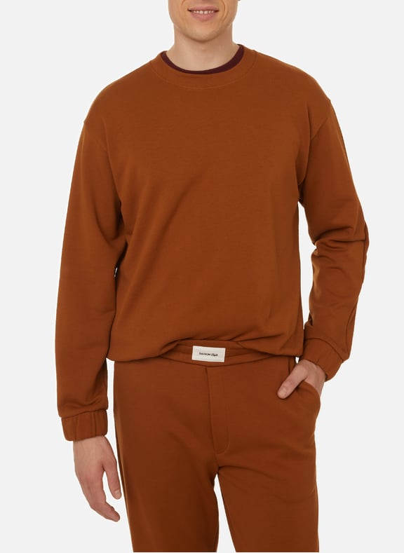 Cotton sweatshirt Brown by SAISON 1865 SAISON 1865 Cotton sweatshirt Brown