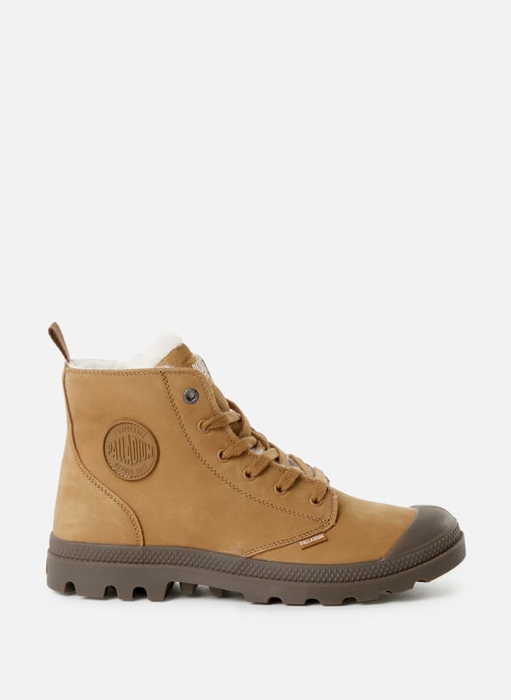 Boots unies en cuir Marron by PALLADIUM PALLADIUM Boots unies en cuir Marron