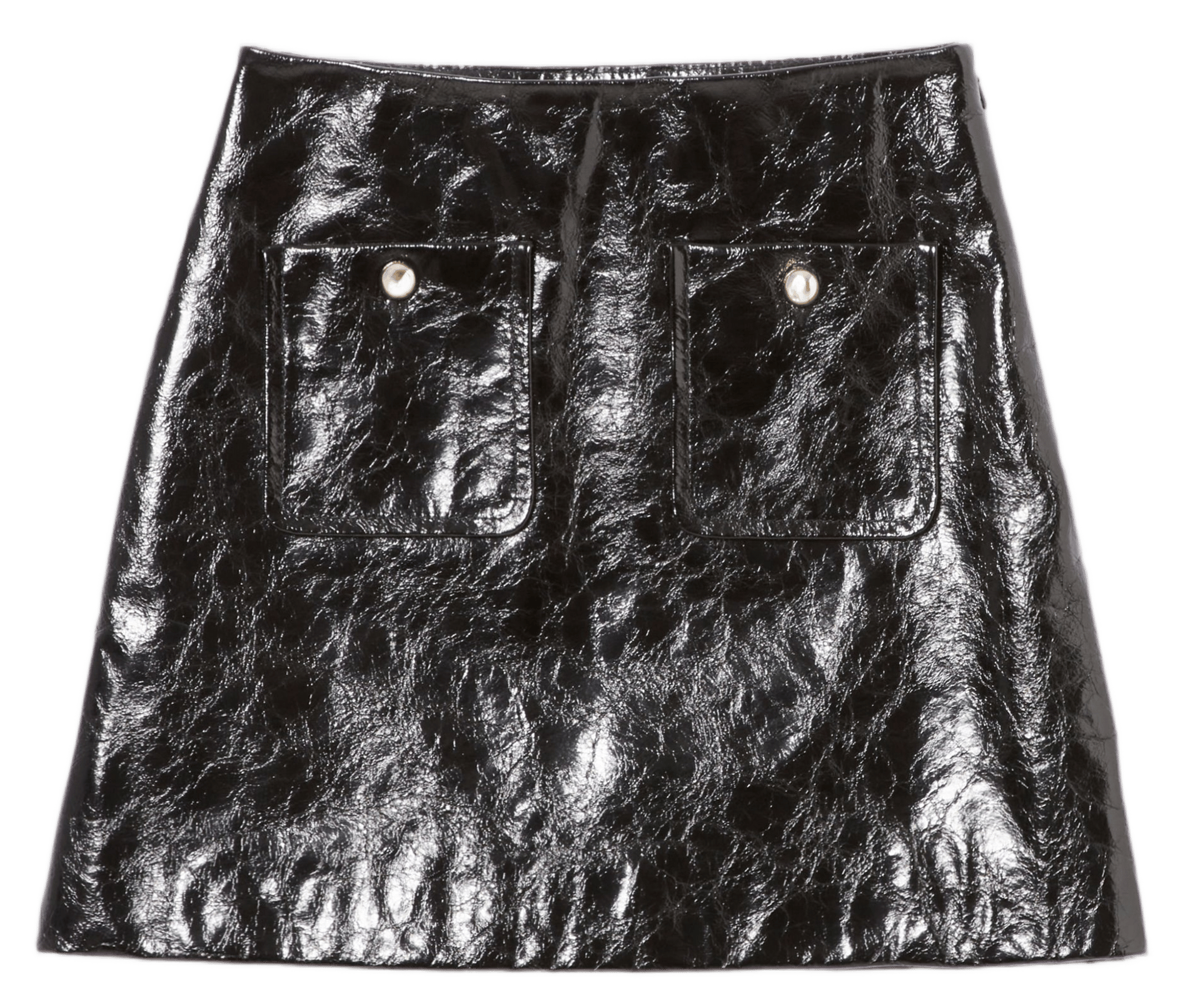 Jupe courte en cuir calella CLAUDIE PIERLOT Noir