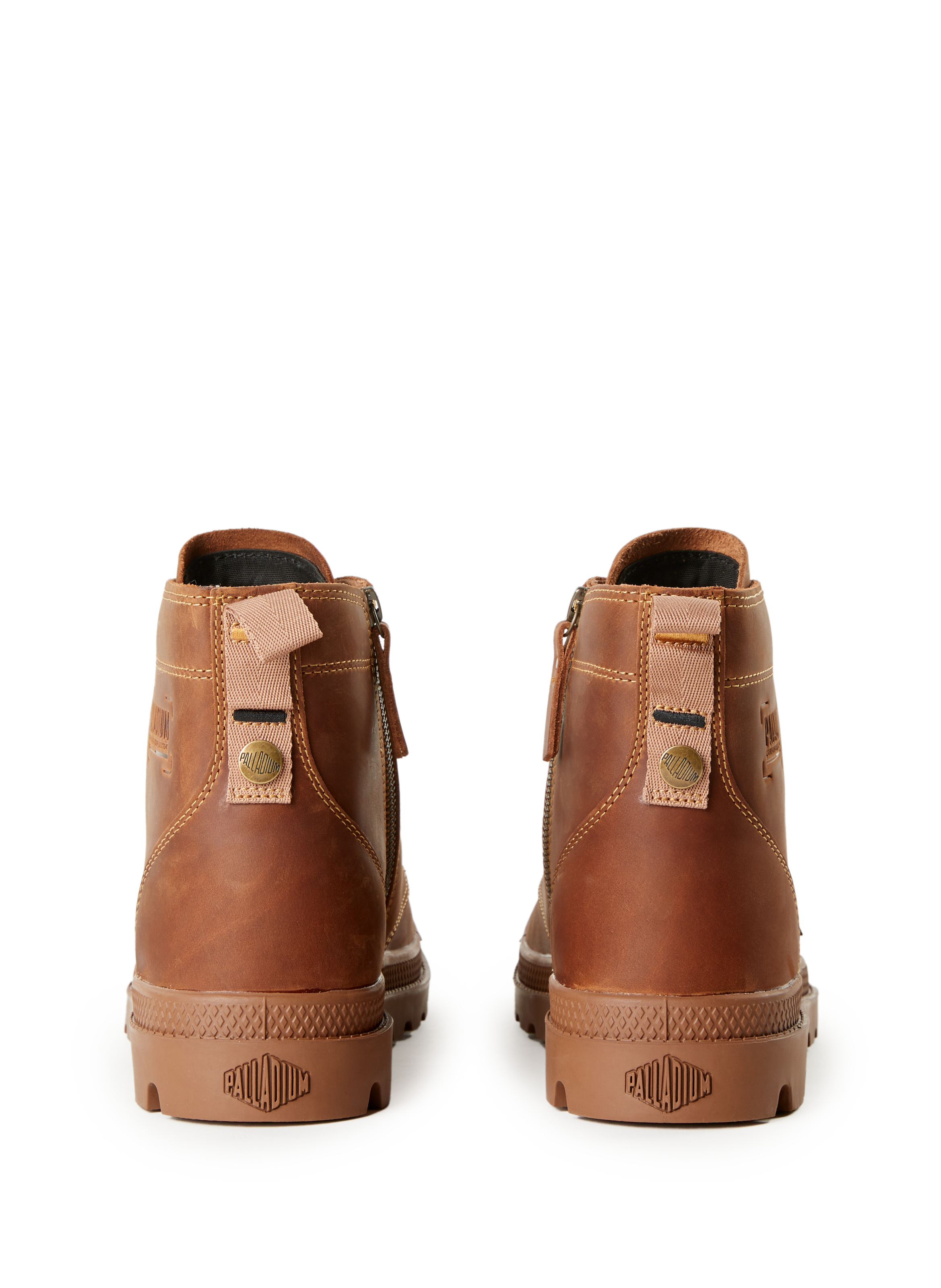 Leather wedge ankle boots PALLADIUM Brown