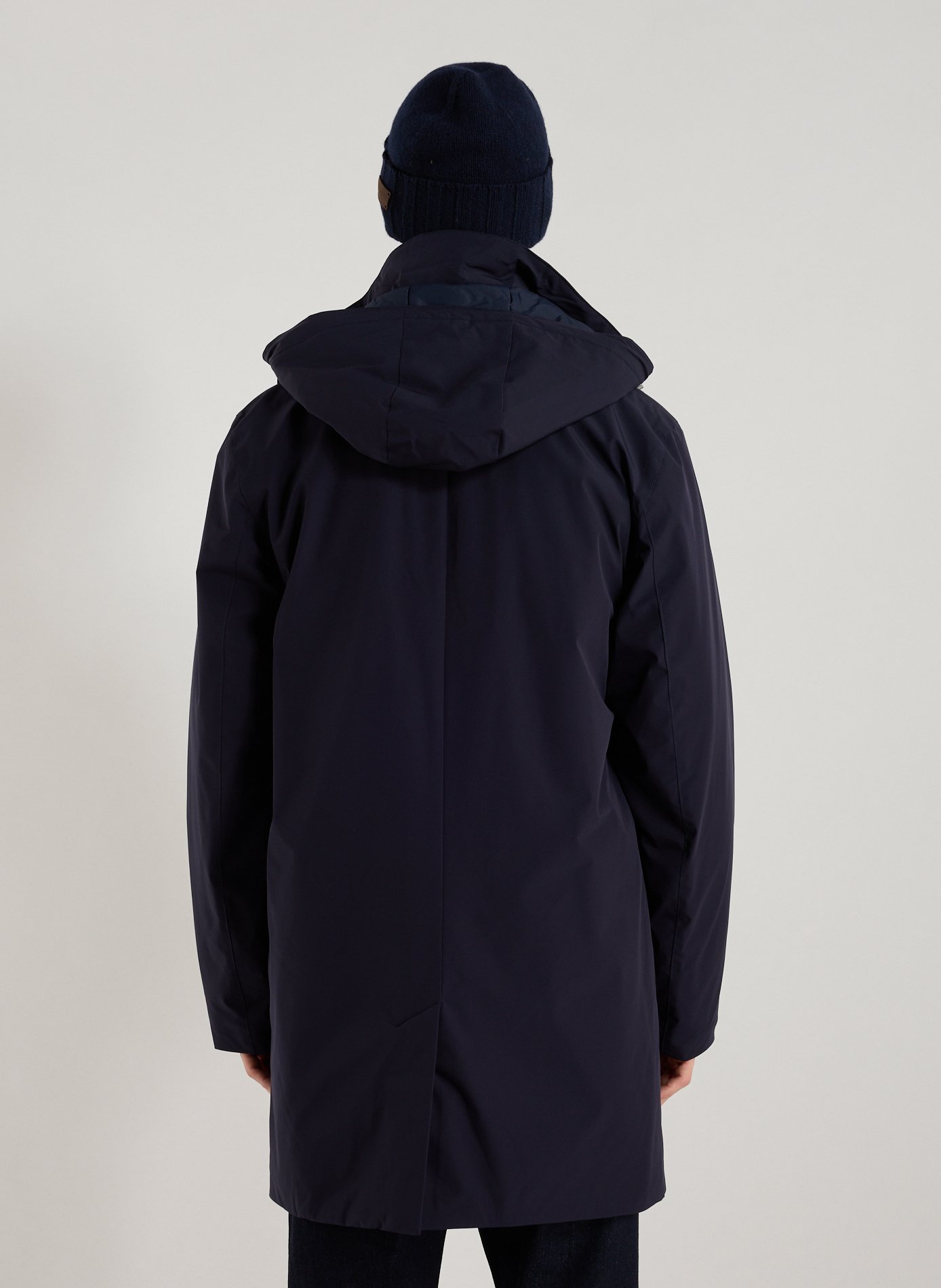 Straight parka with removable hood GANT Blue
