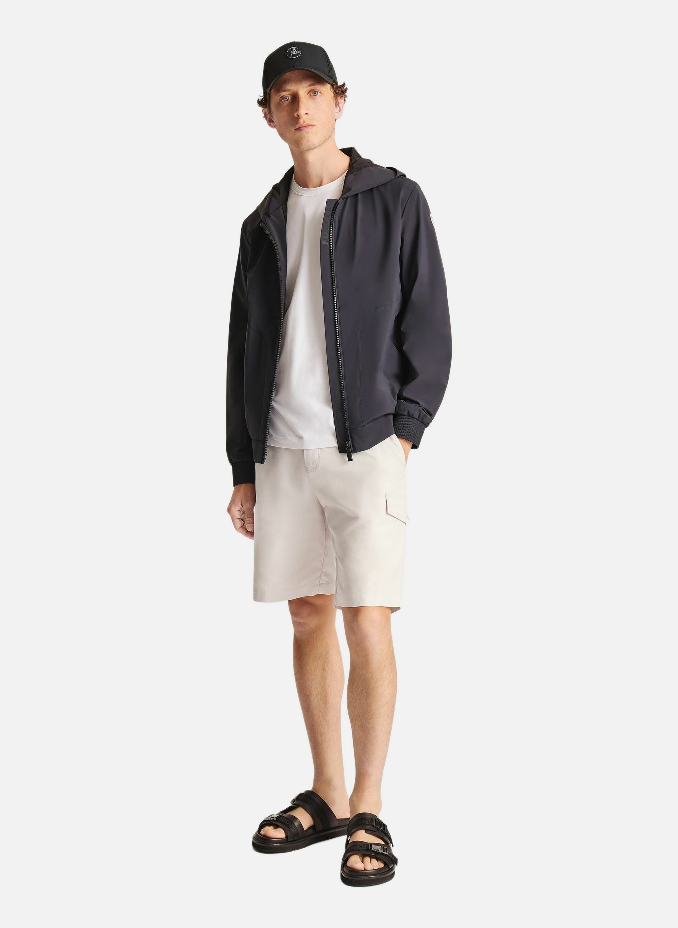 Veste gregor col capuche coupe regular FUSALP Bleu