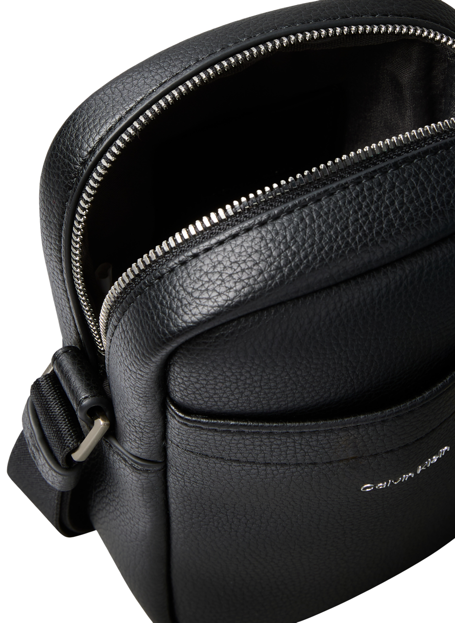 Faux leather shoulder bag CALVIN KLEIN Black