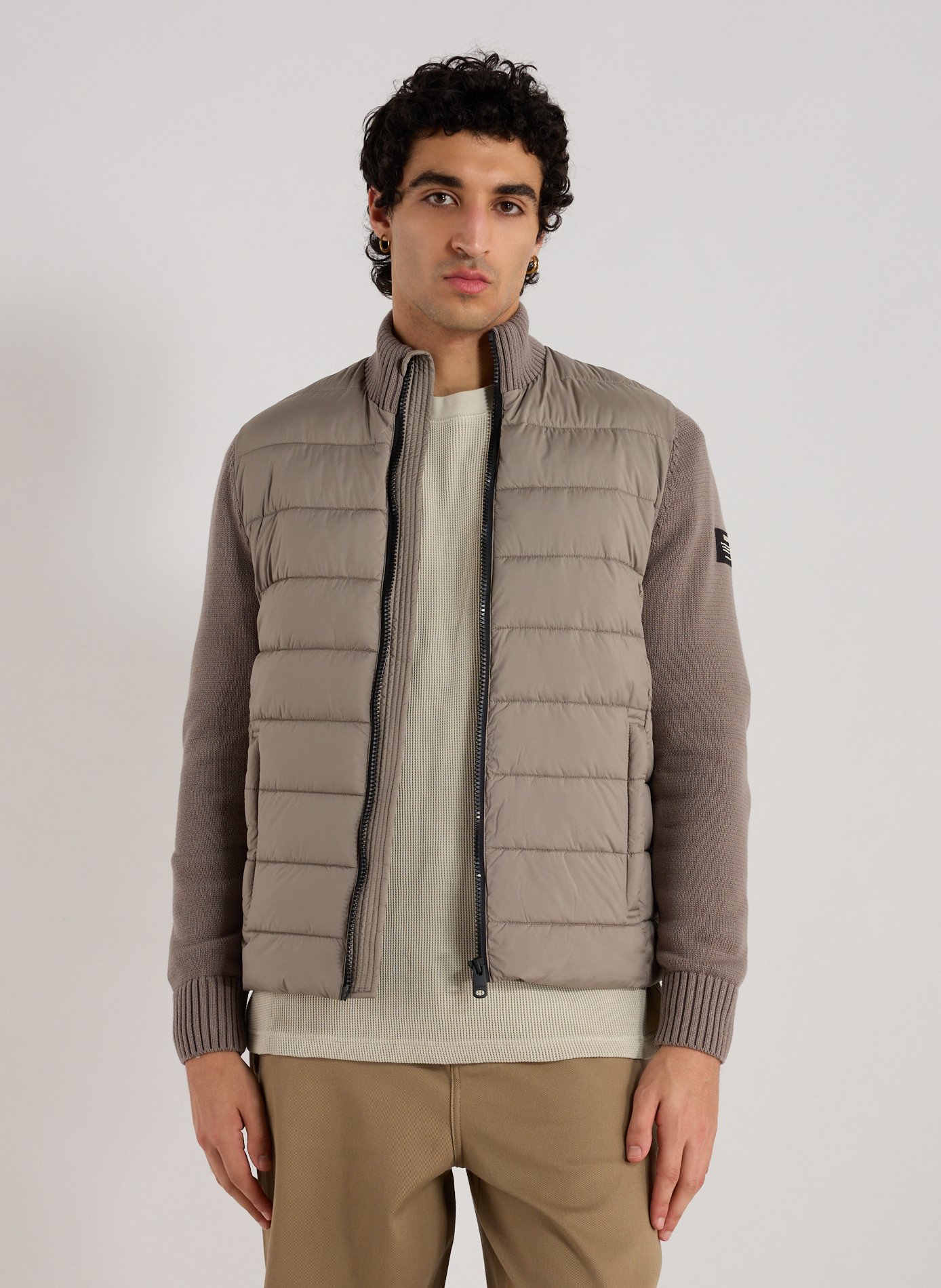 ECOALF Bimi two-material jacket Beige