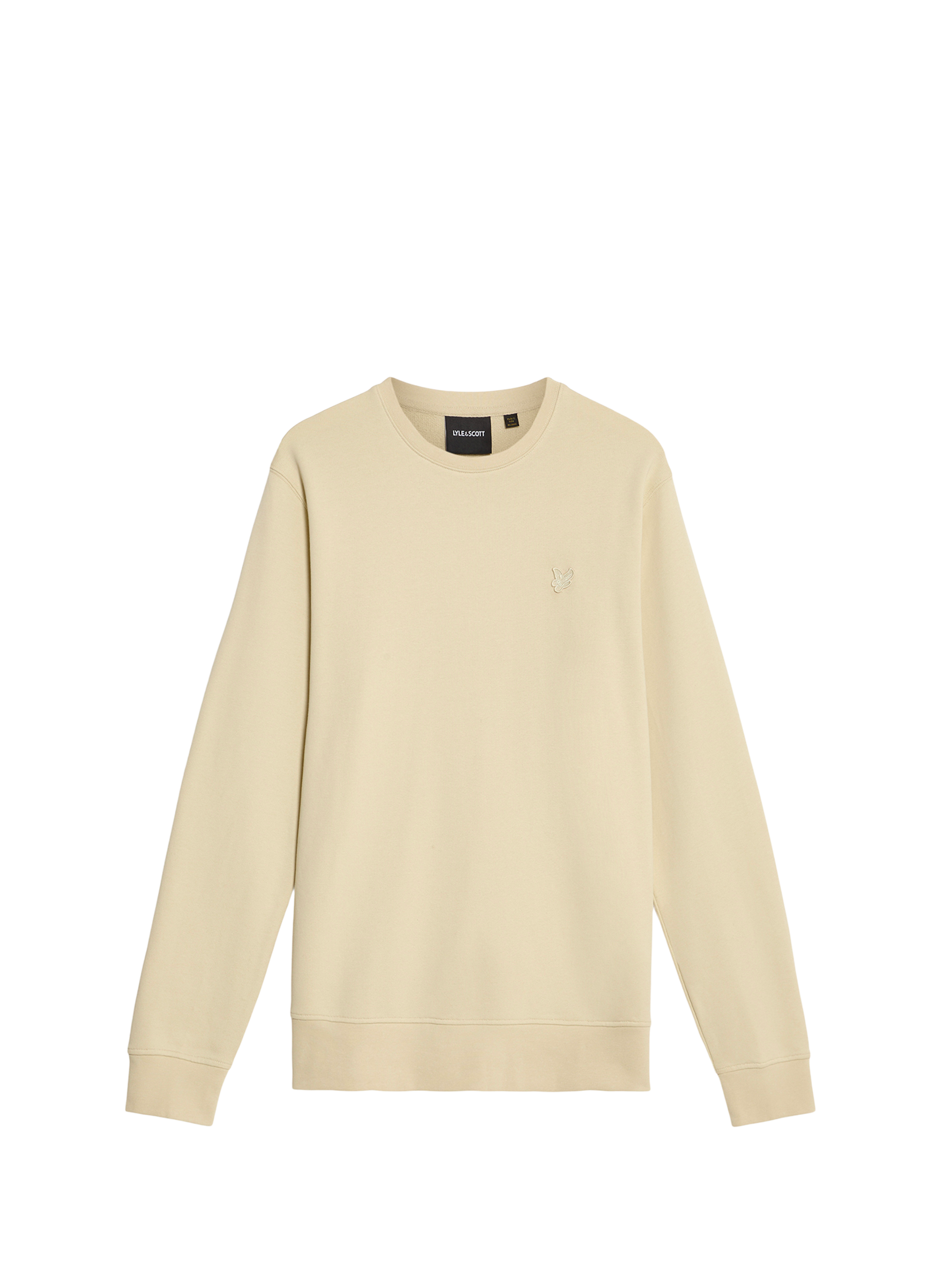 Sweat à col rond en coton LYLE & SCOTT Beige