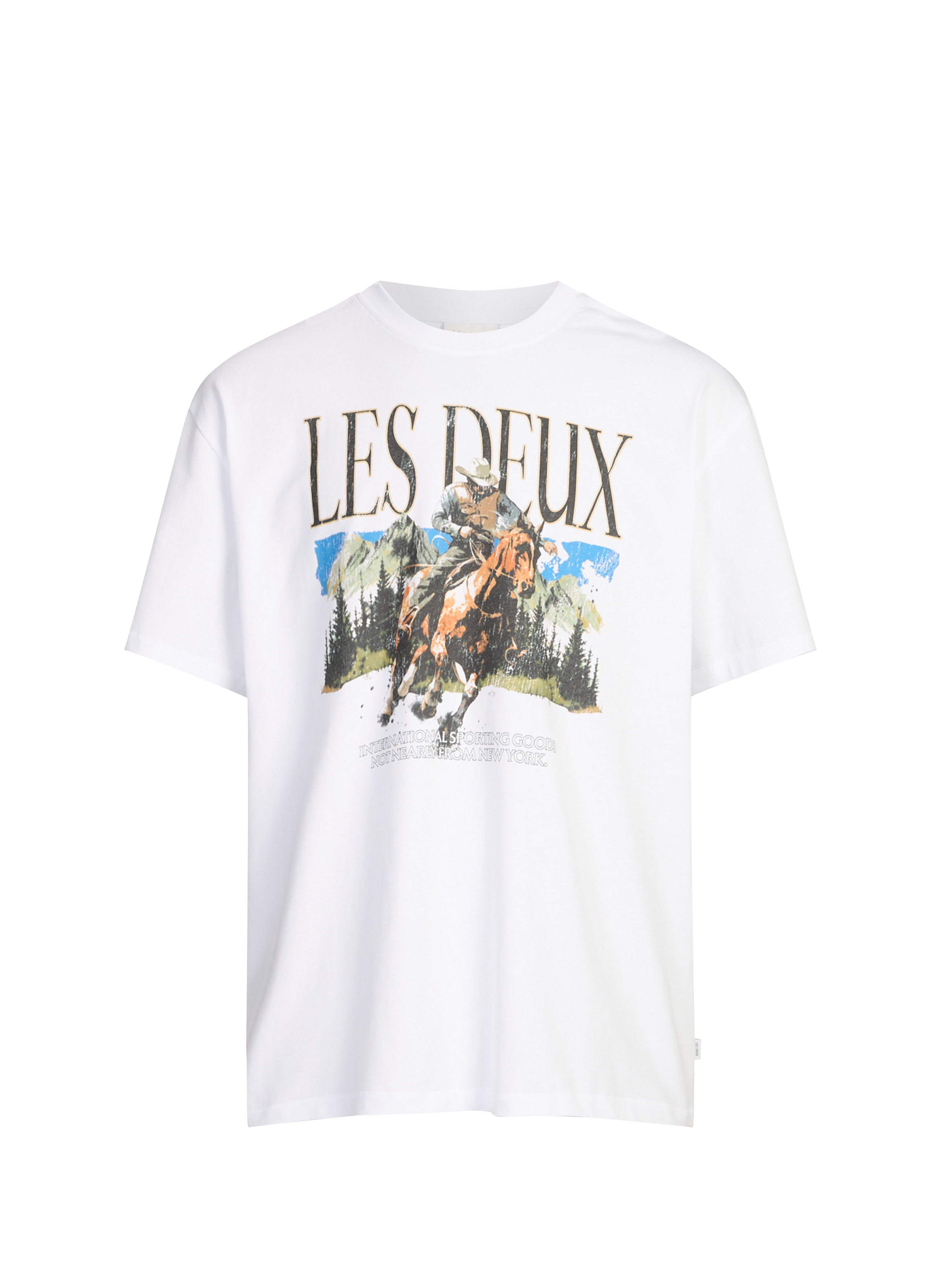 Cotton round-neck T-shirt LES DEUX White