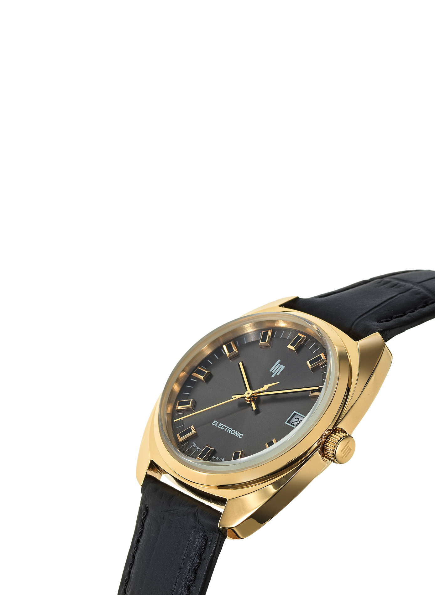 Montre quartz bracelet en cuir LIP Noir