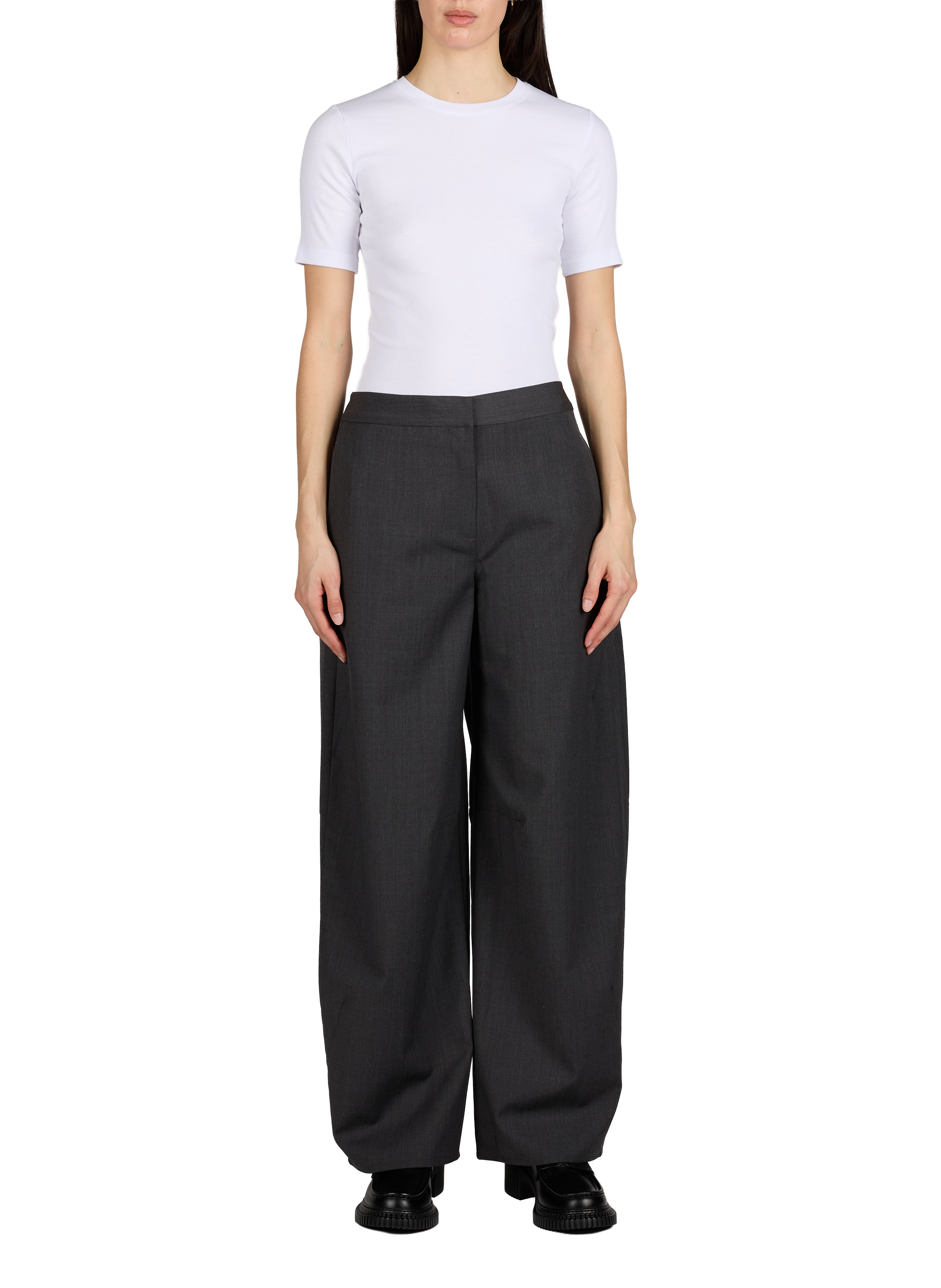 Solid Flowy Pants SAMSOE SAMSOE Grey