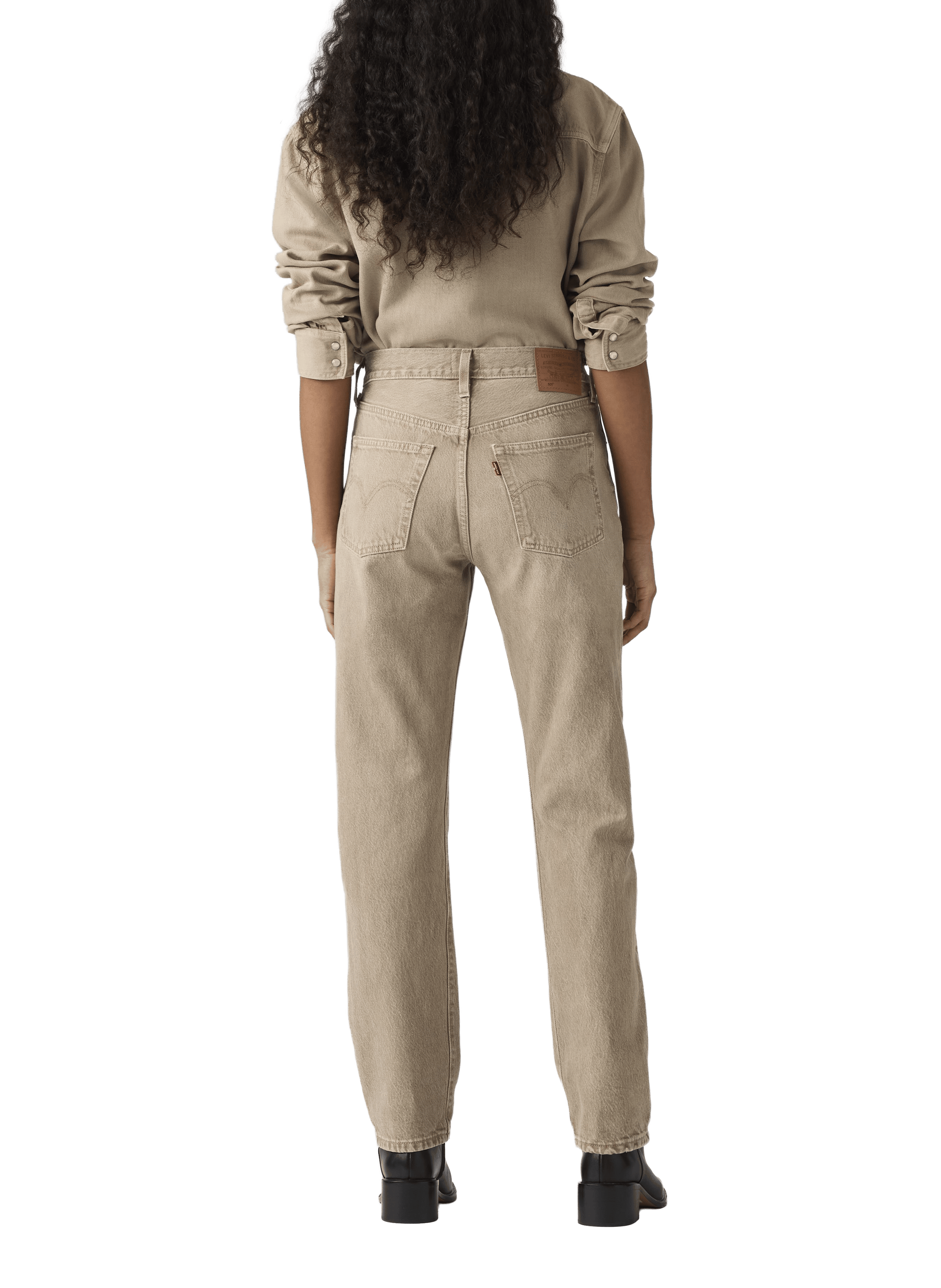 501 Original cotton denim jeans LEVI'S Brown