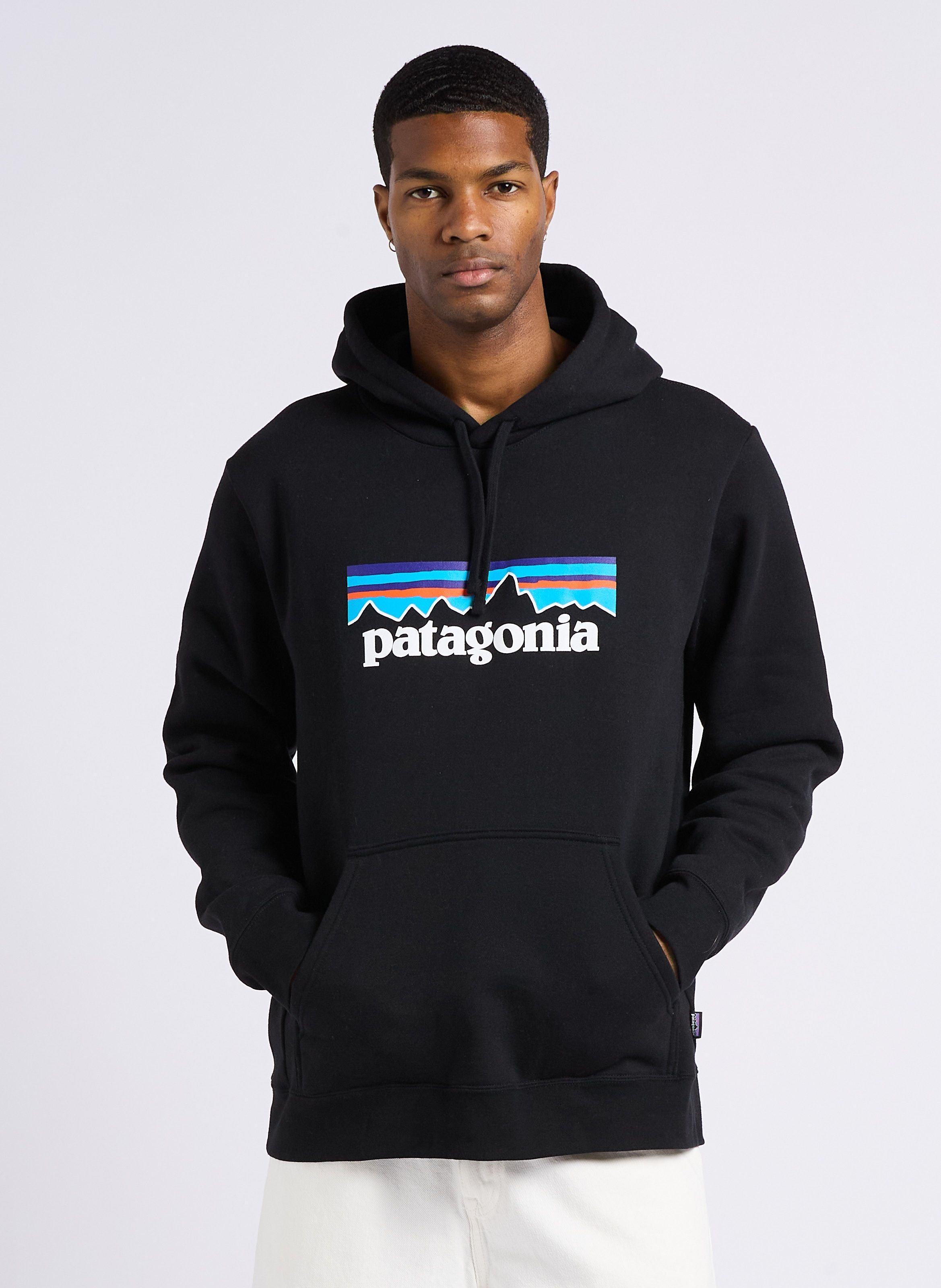 Sweat à capuche oversize en coton mélangé PATAGONIA Noir