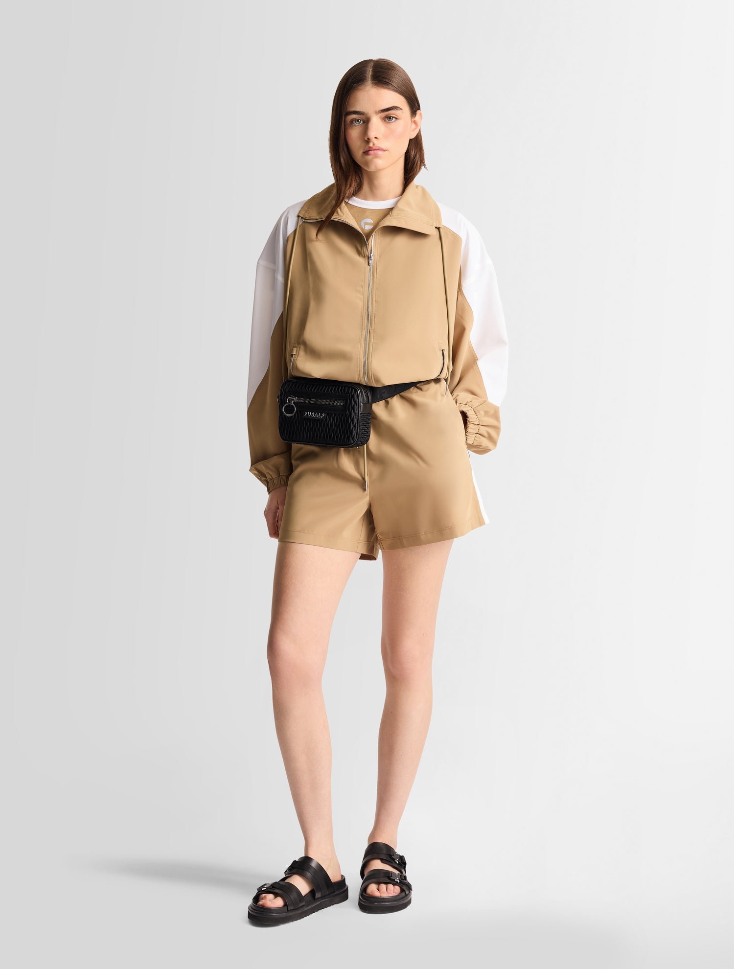 Blouson aleria col capuche coupe regular FUSALP Blanc