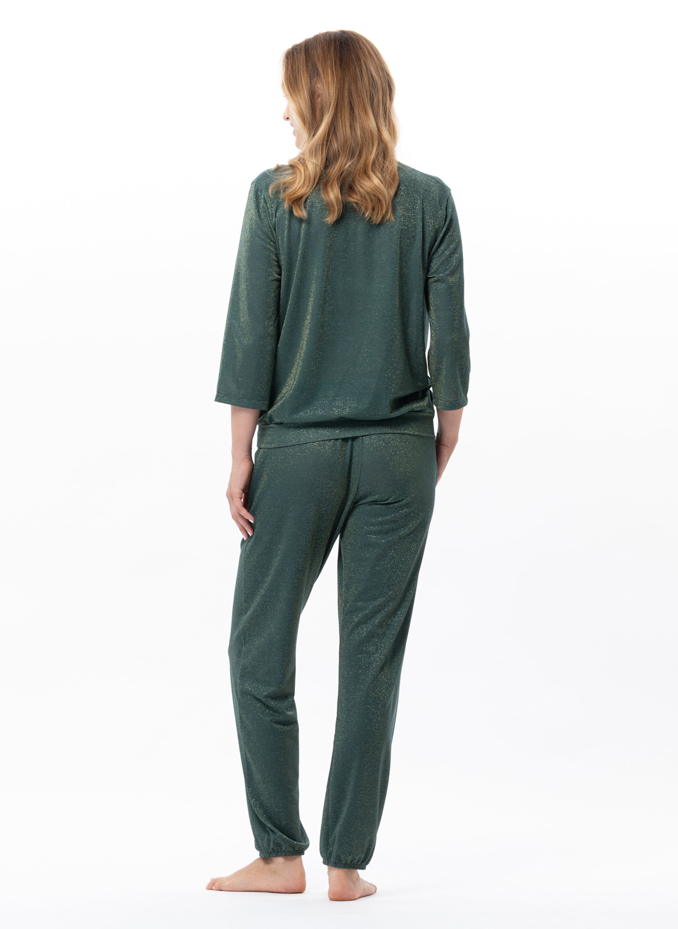 Ensemble homewear en maille lurex coco 222 LE CHAT Vert