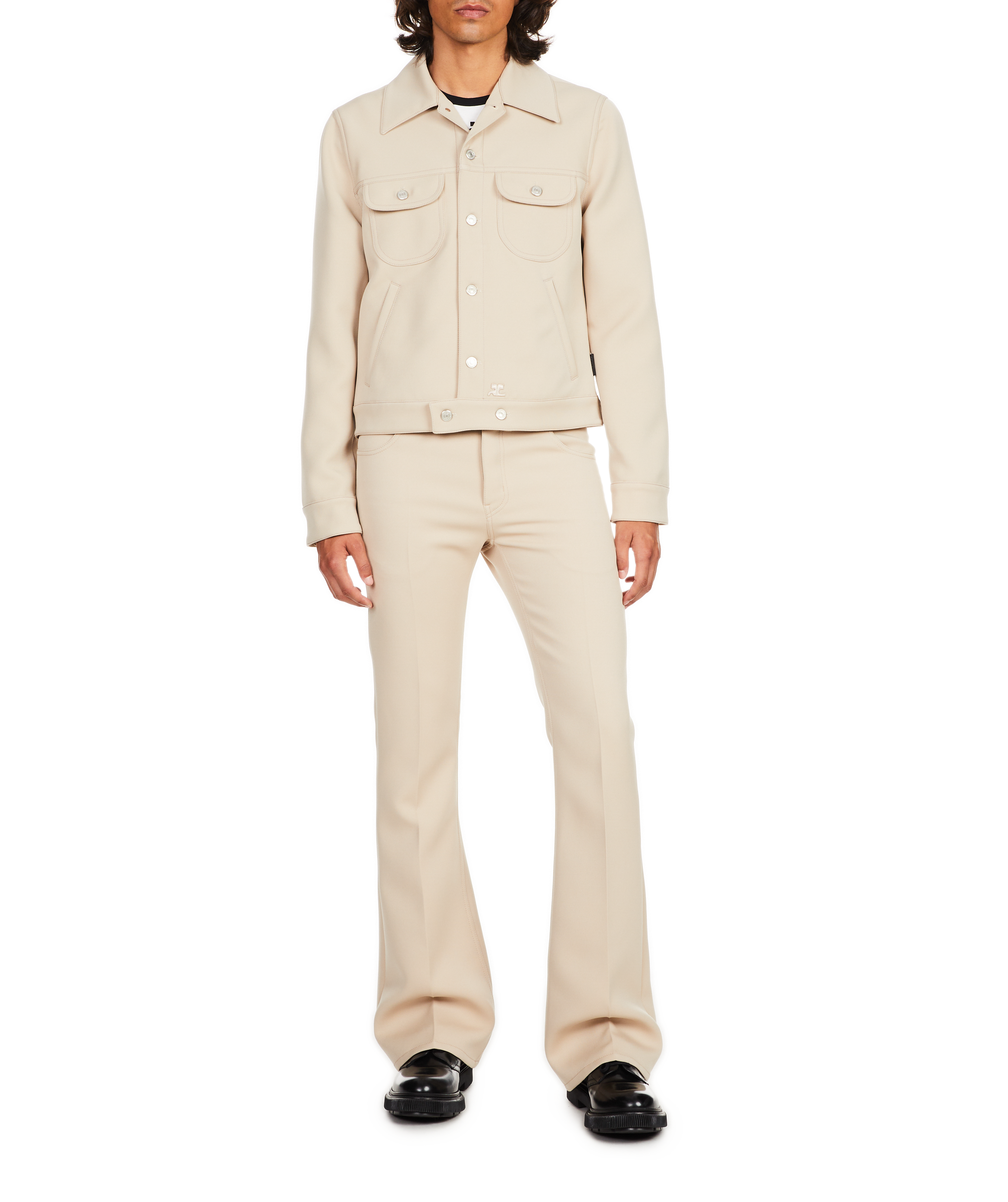 Blouson Trucker en twill COURRÈGES Beige
