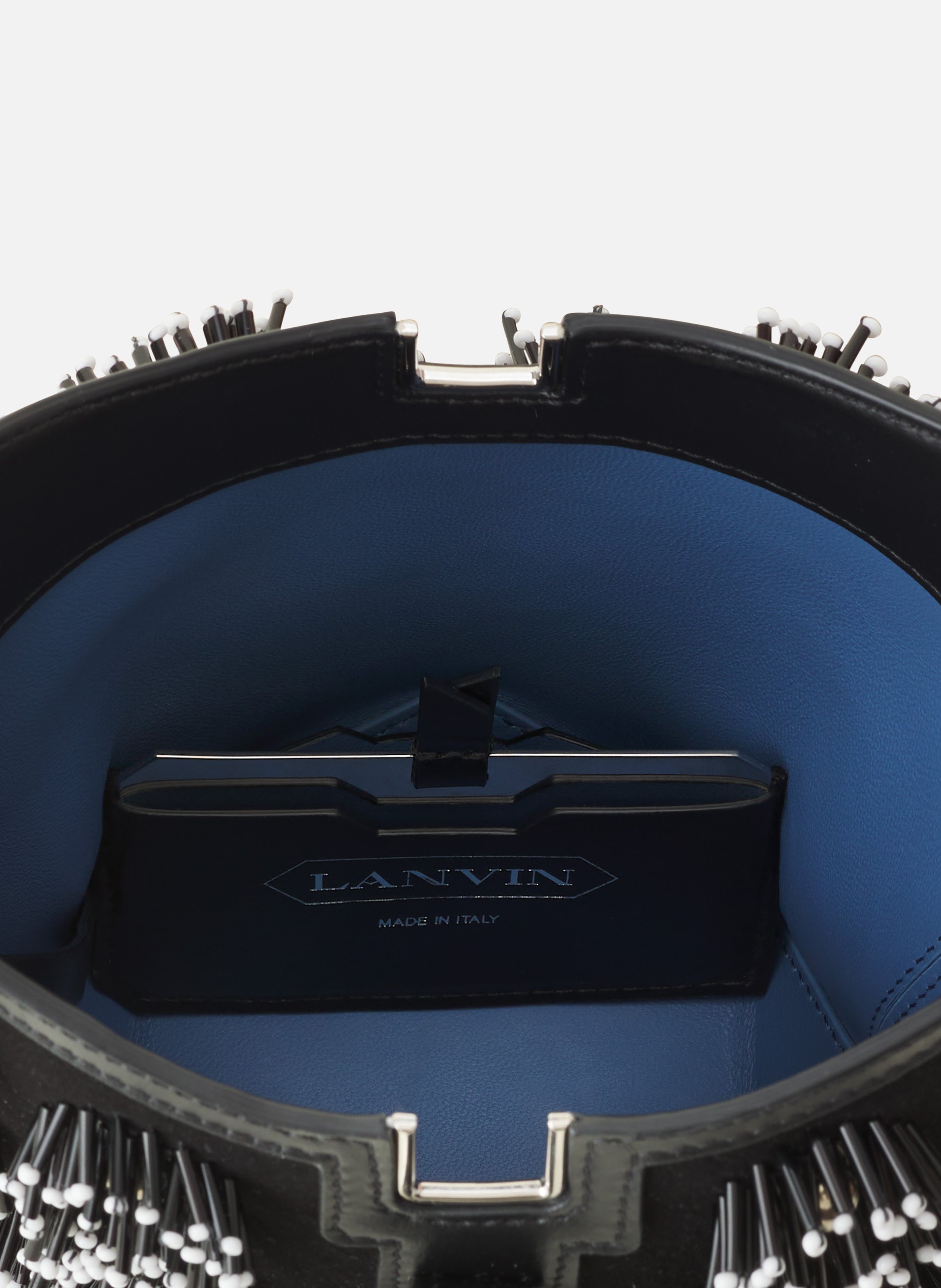 Sac seau catch by lanvin en cuir brodé LANVIN Noir