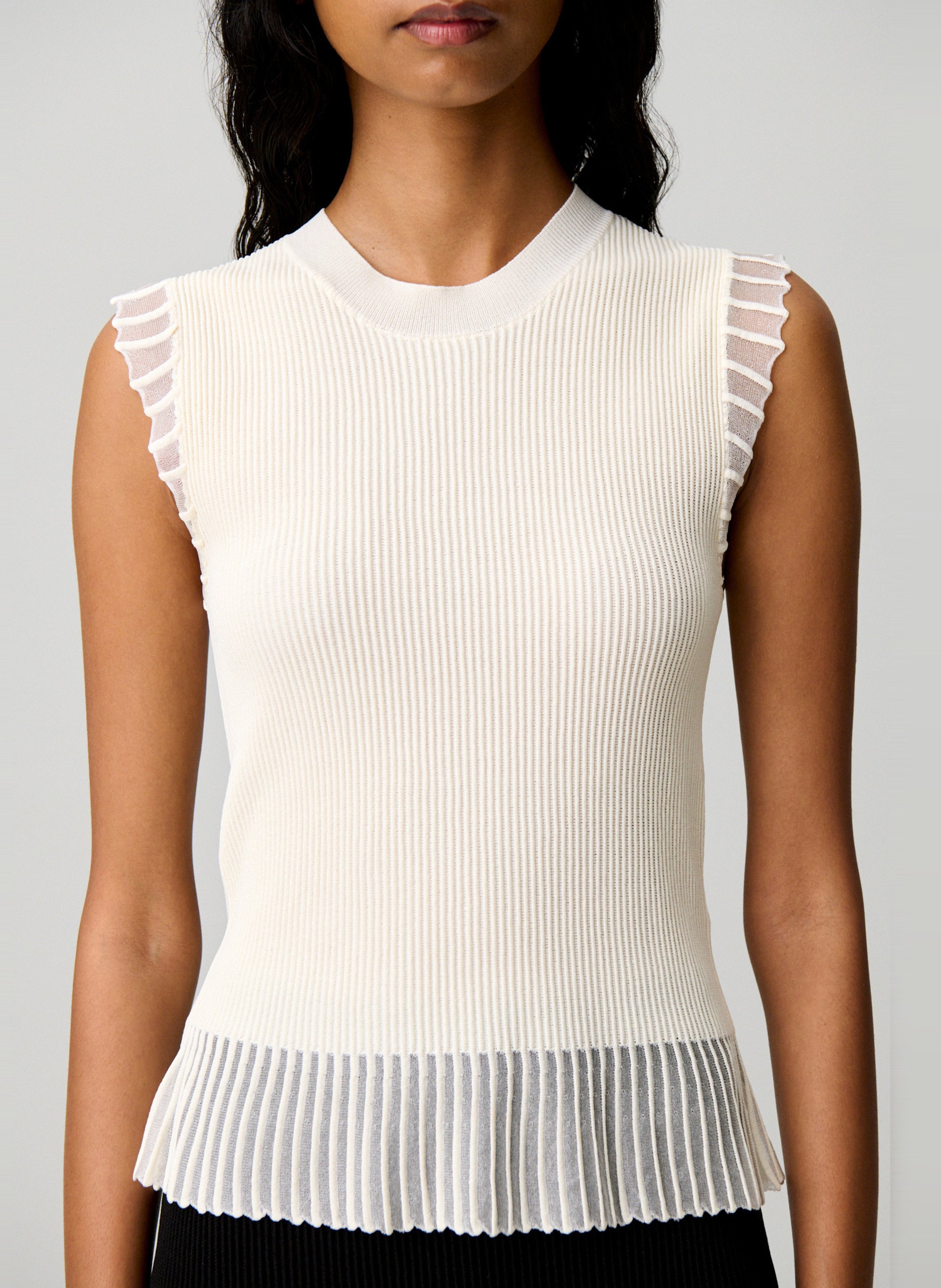 Top en maille moulant CLAUDIE PIERLOT Beige