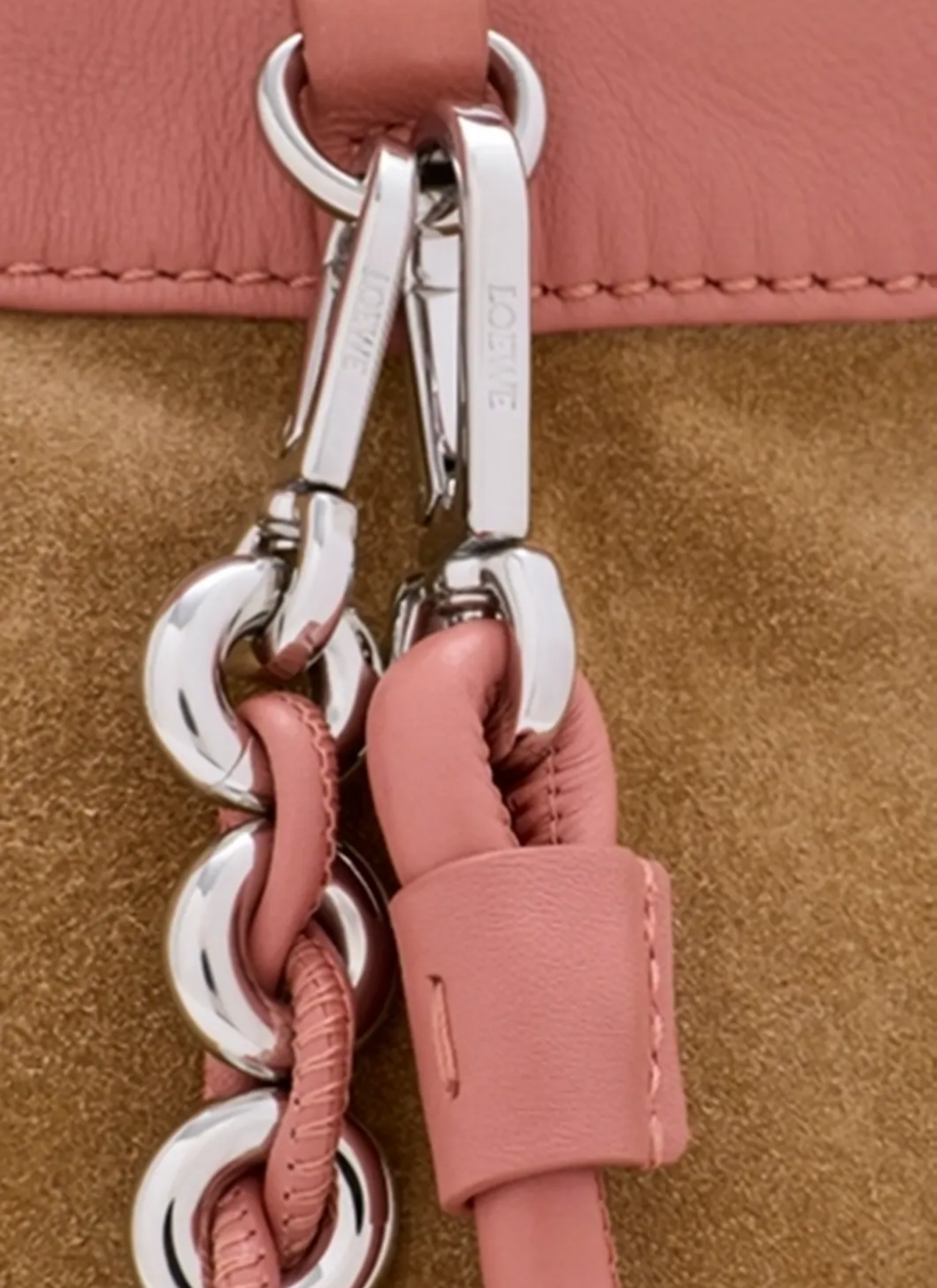 Sac Flamenco purse moyen en cuir  LOEWE Rose