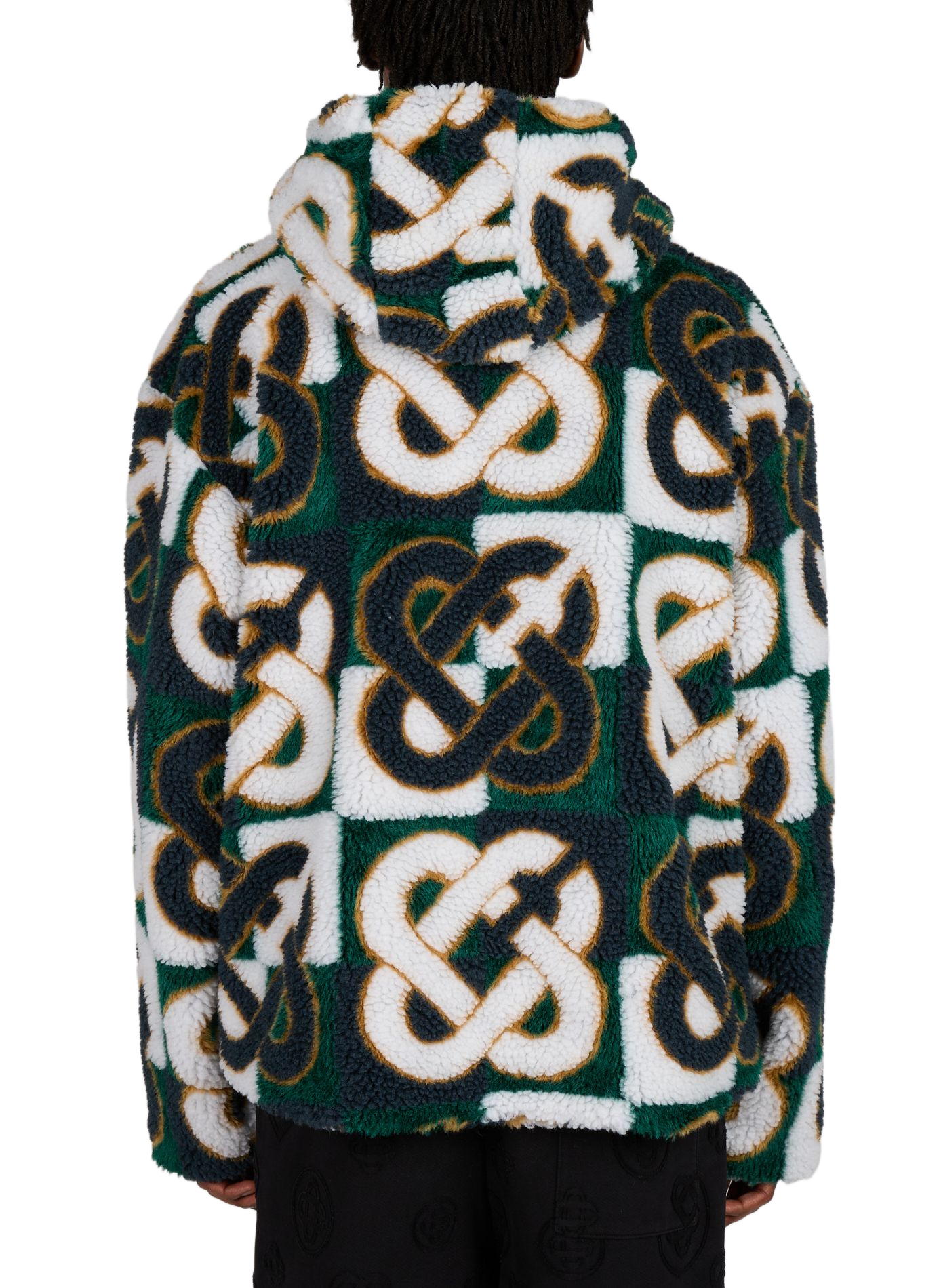 Logo-embroidered wool blend jacket CASABLANCA PARIS Multicolour