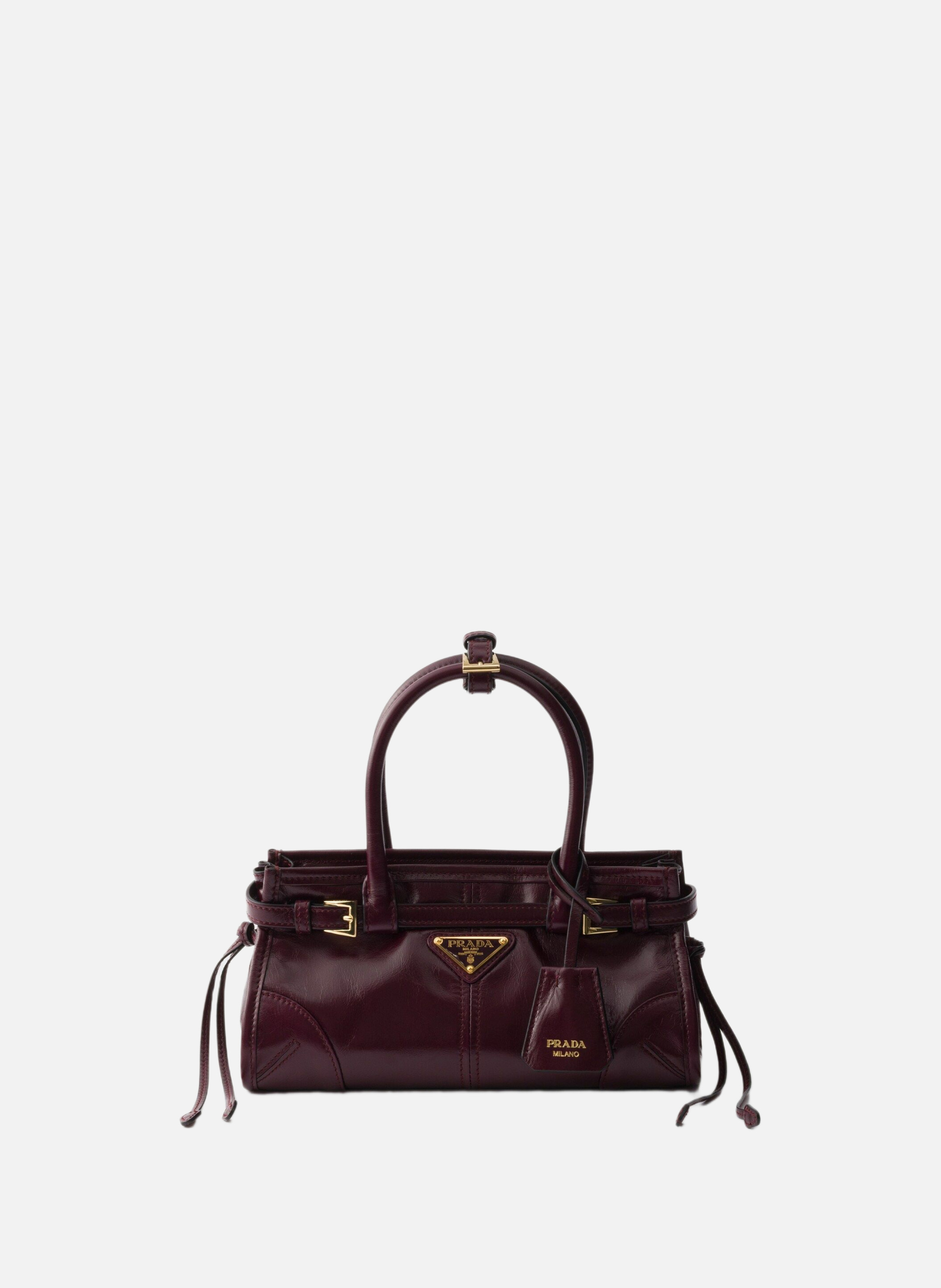 Mini sac prada bonnie en cuir PRADA Rouge