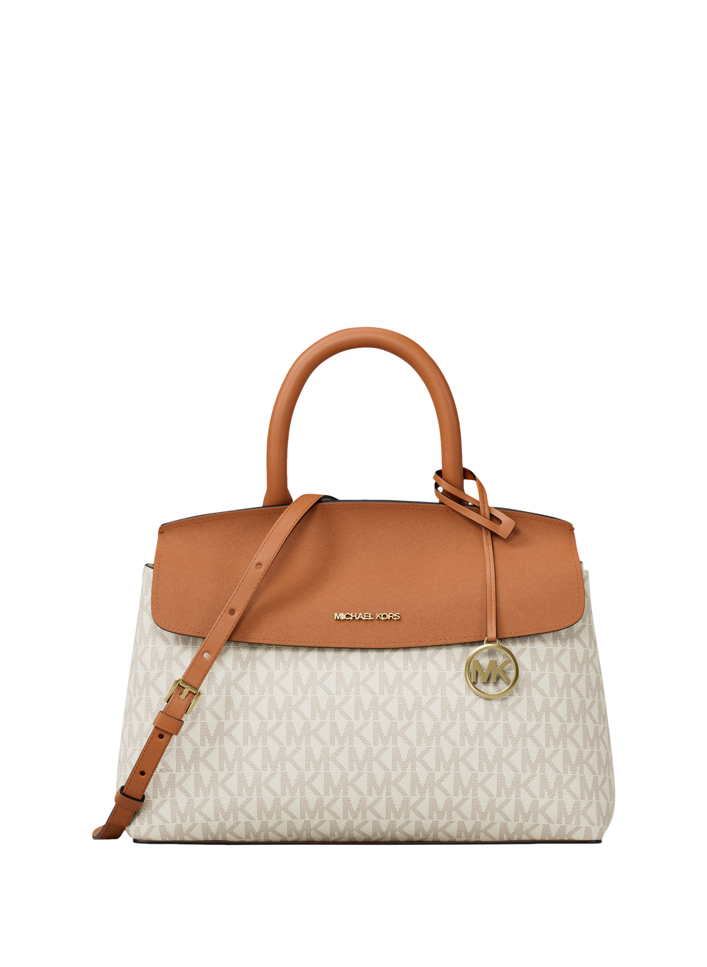 Sac à man Landry texturé à imprimé logo MICHAEL KORS Beige