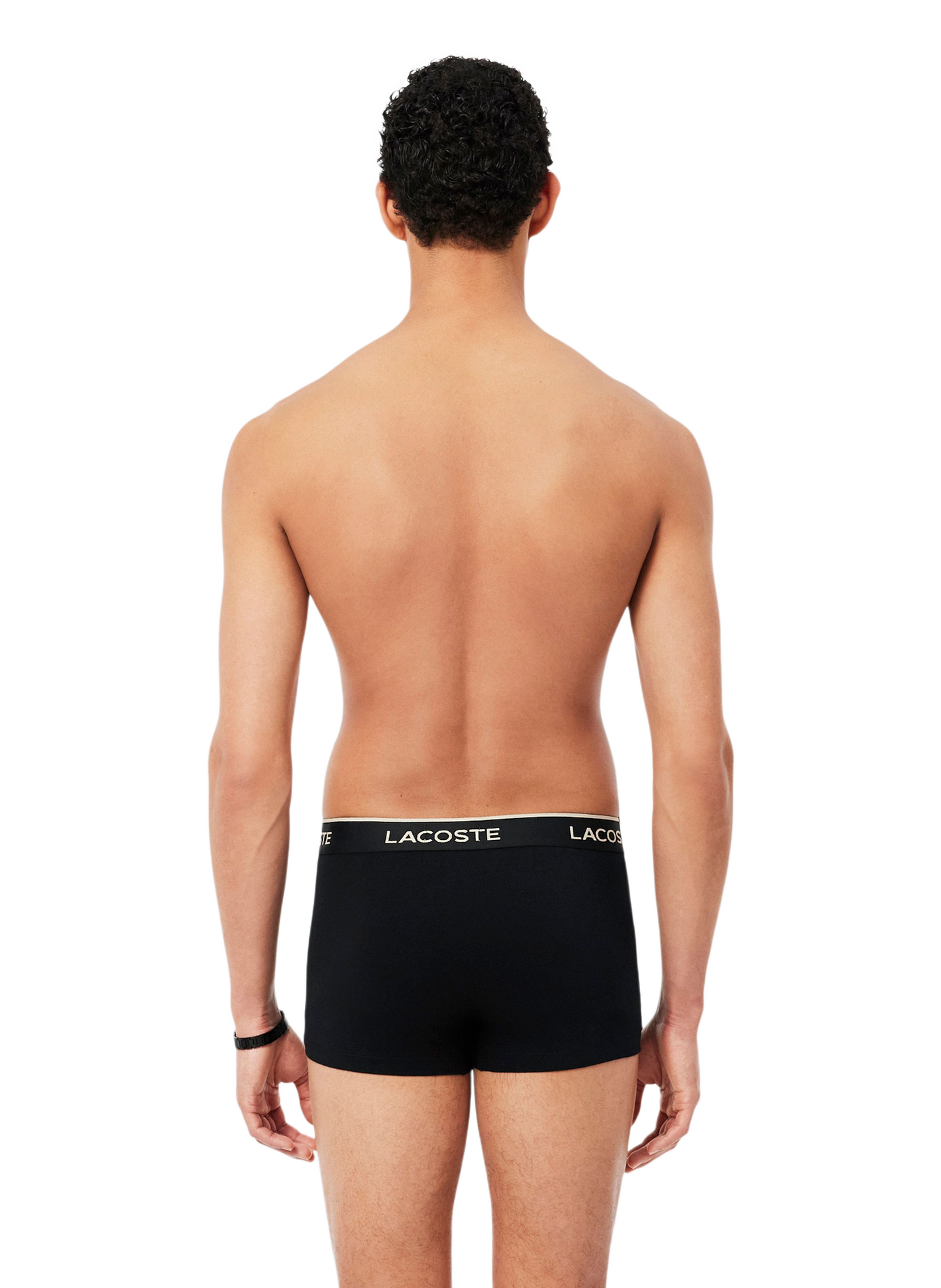 Set of three cotton-blend boxers LACOSTE Black
