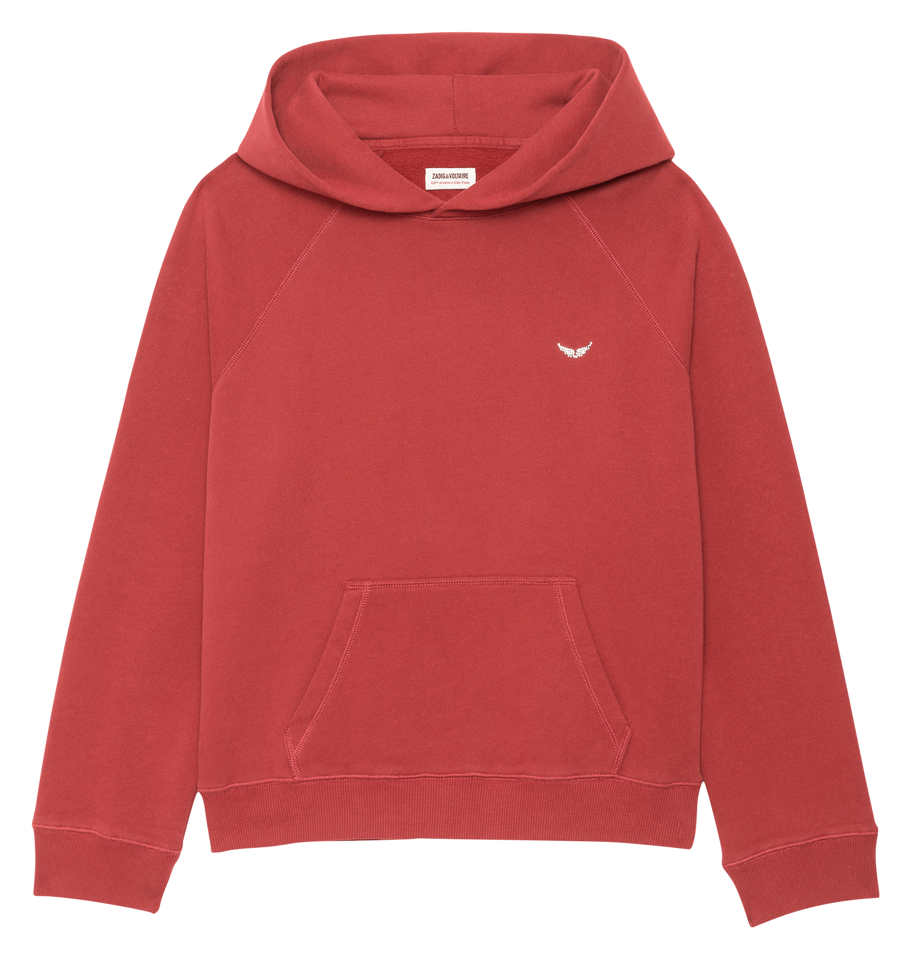 Rechte sweater met zeefdruk in gemengde katoenen stof genaamd Georgy ZADIG&VOLTAIRE Rood