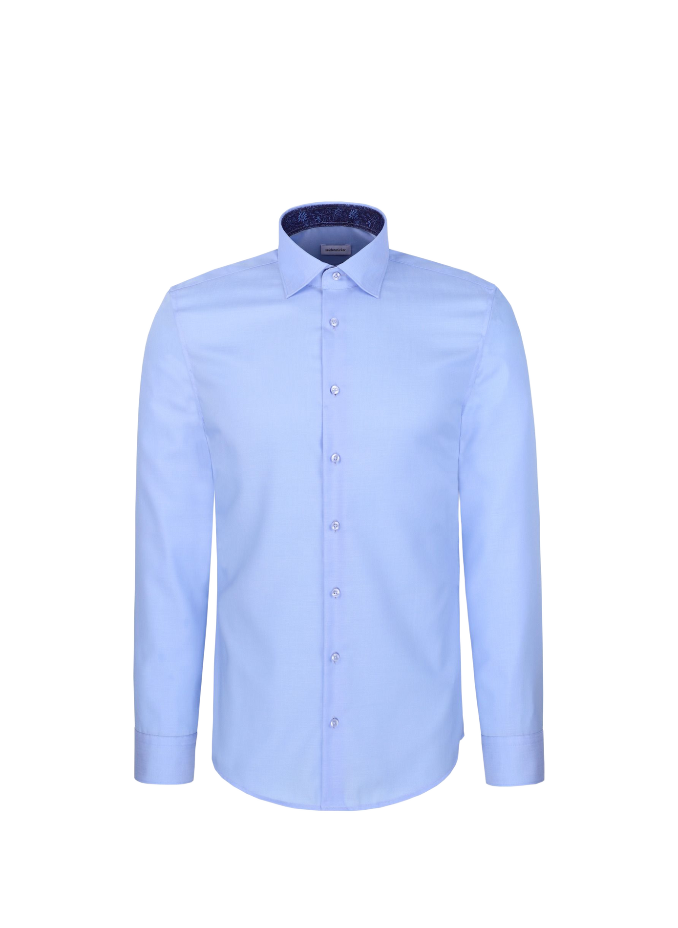 Straight classic collar shirt in cotton SEIDENSTICKER Blue