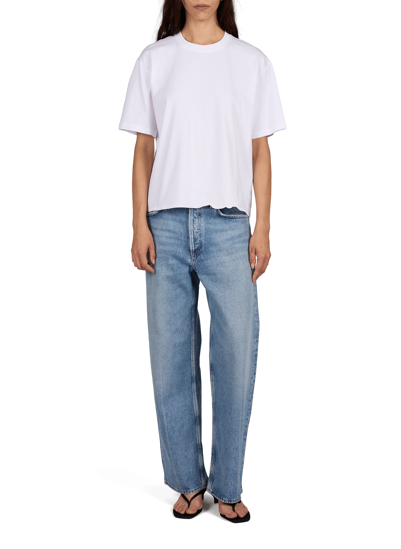 Wijde jeans in katoen met Arc AGOLDE Blauw